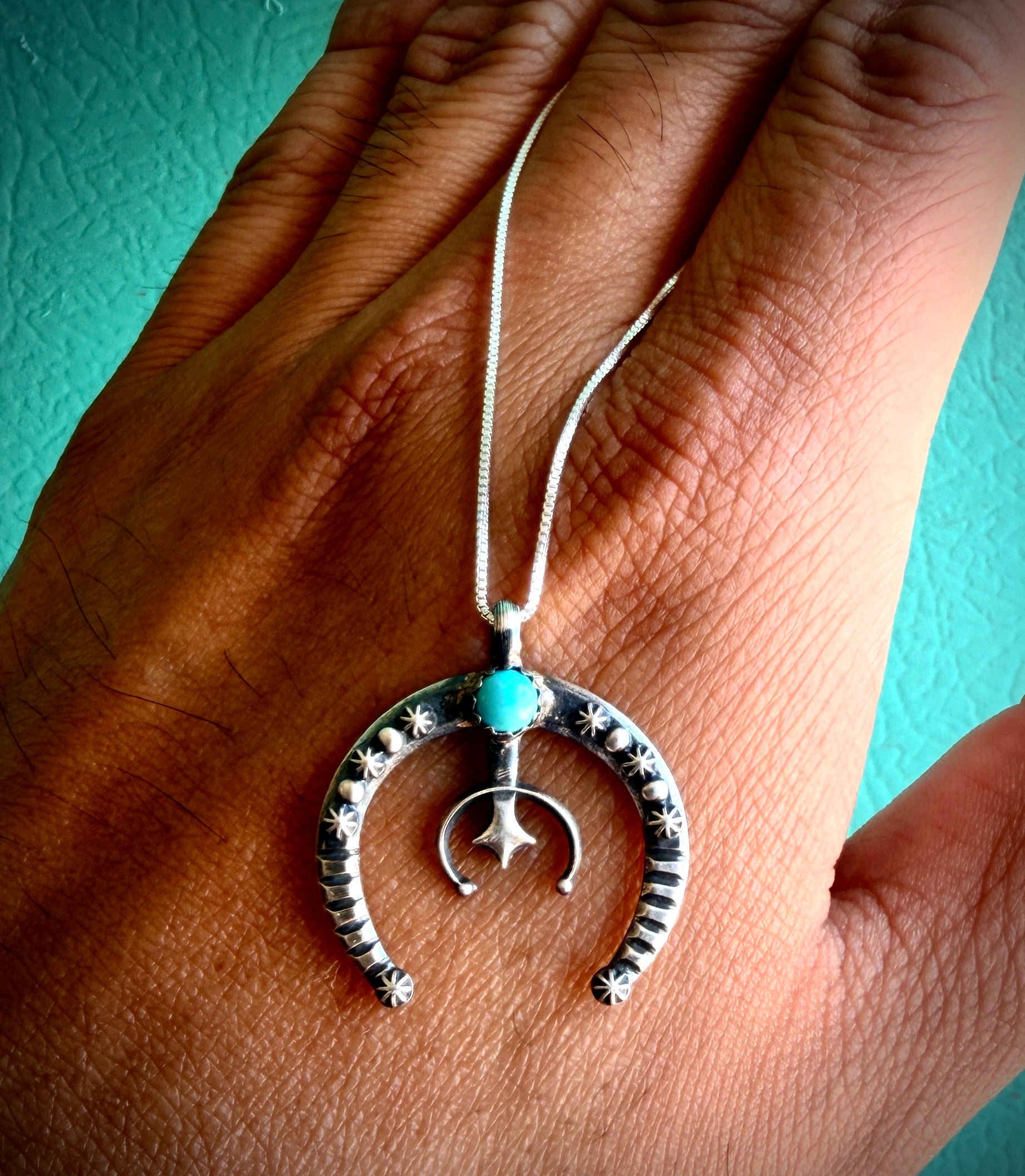 Double Turquoise Naja Necklace