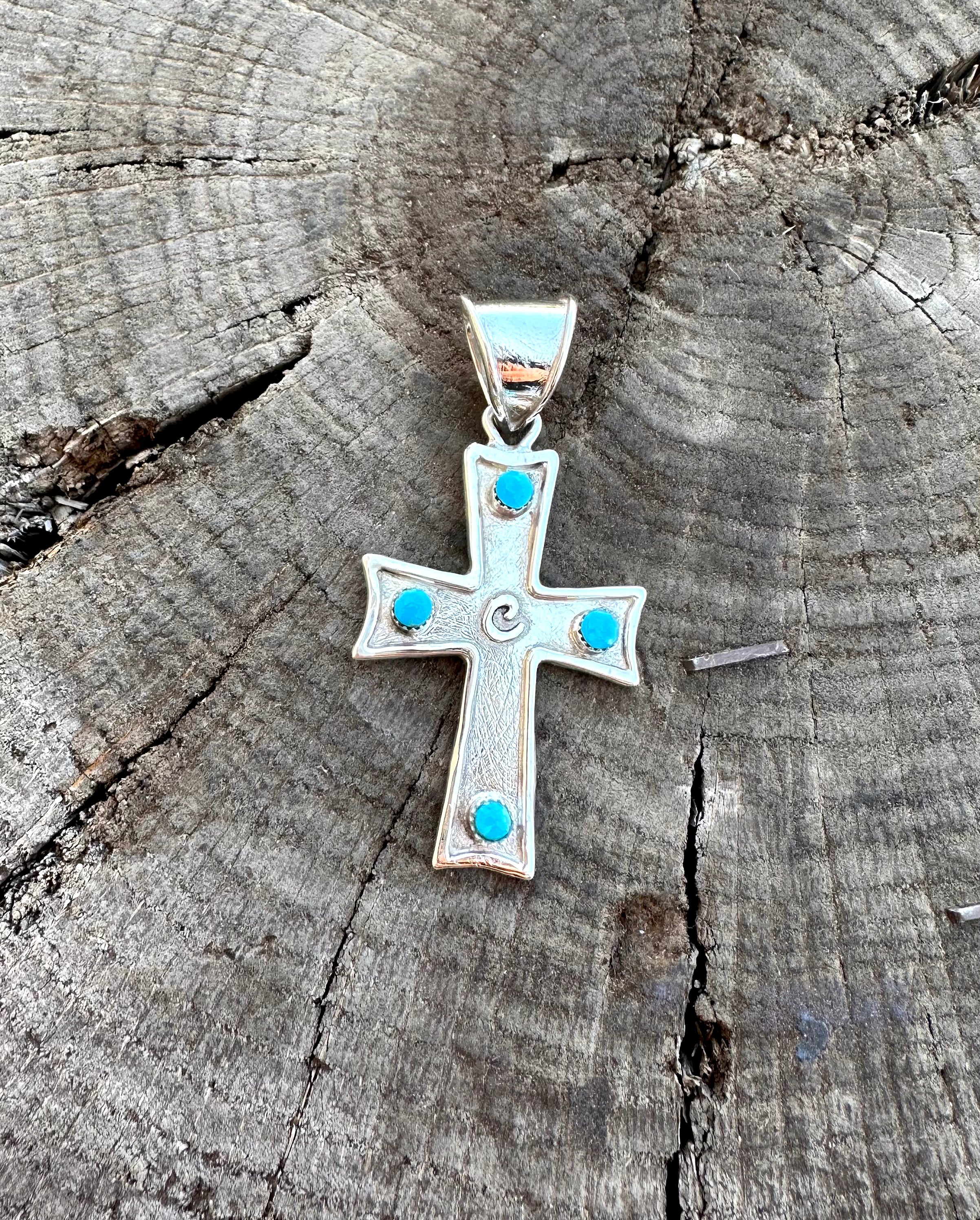 Initial Cross Pendant