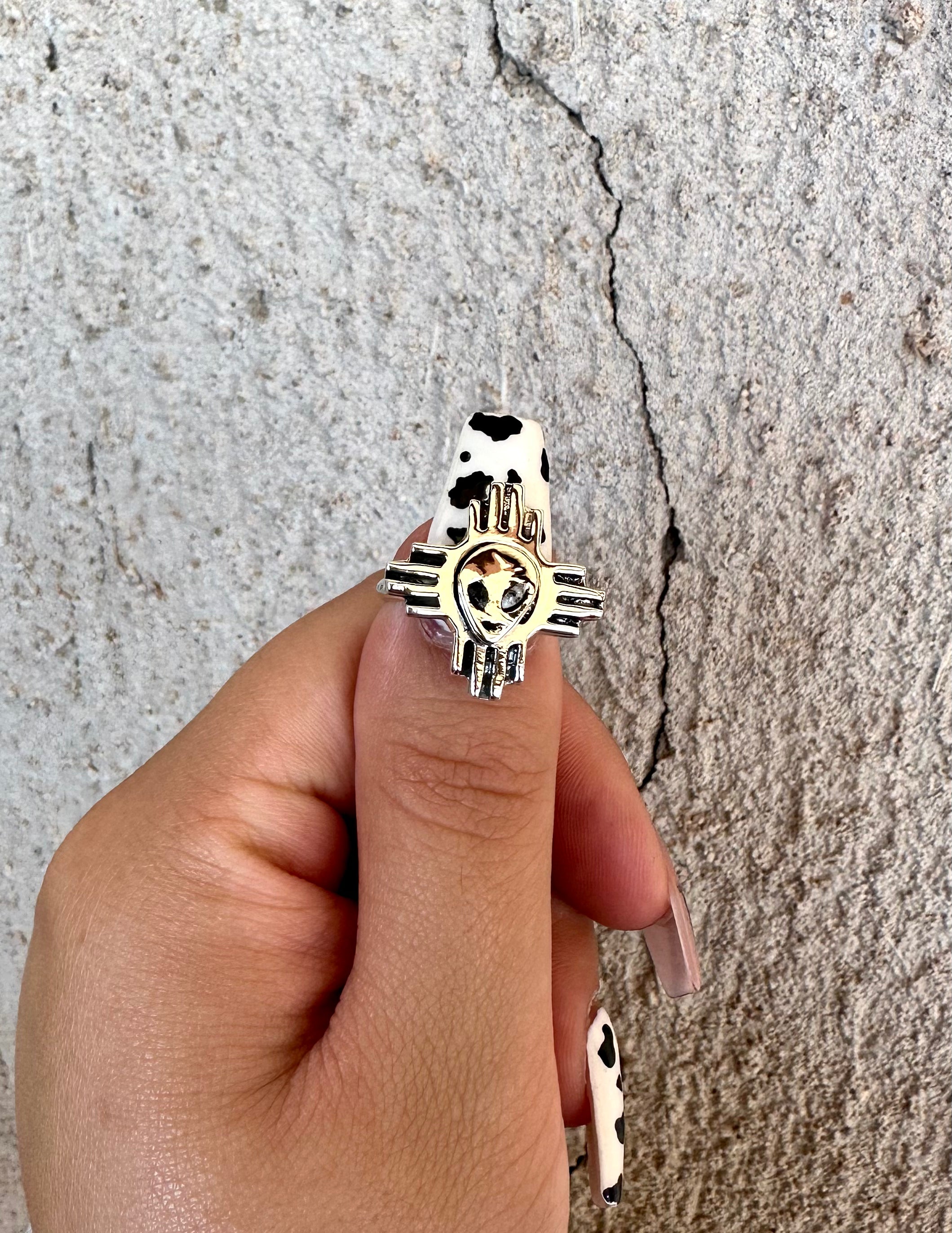 Alien, Zia Rings With Inlaid Eyes