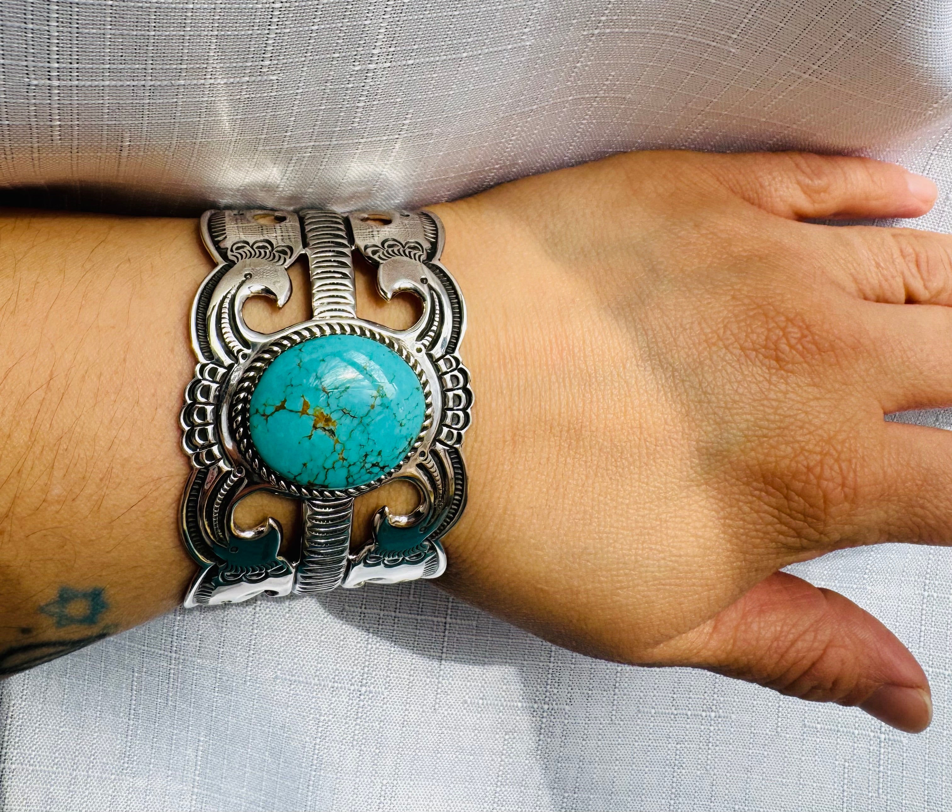 Oval Turquoise Cuff