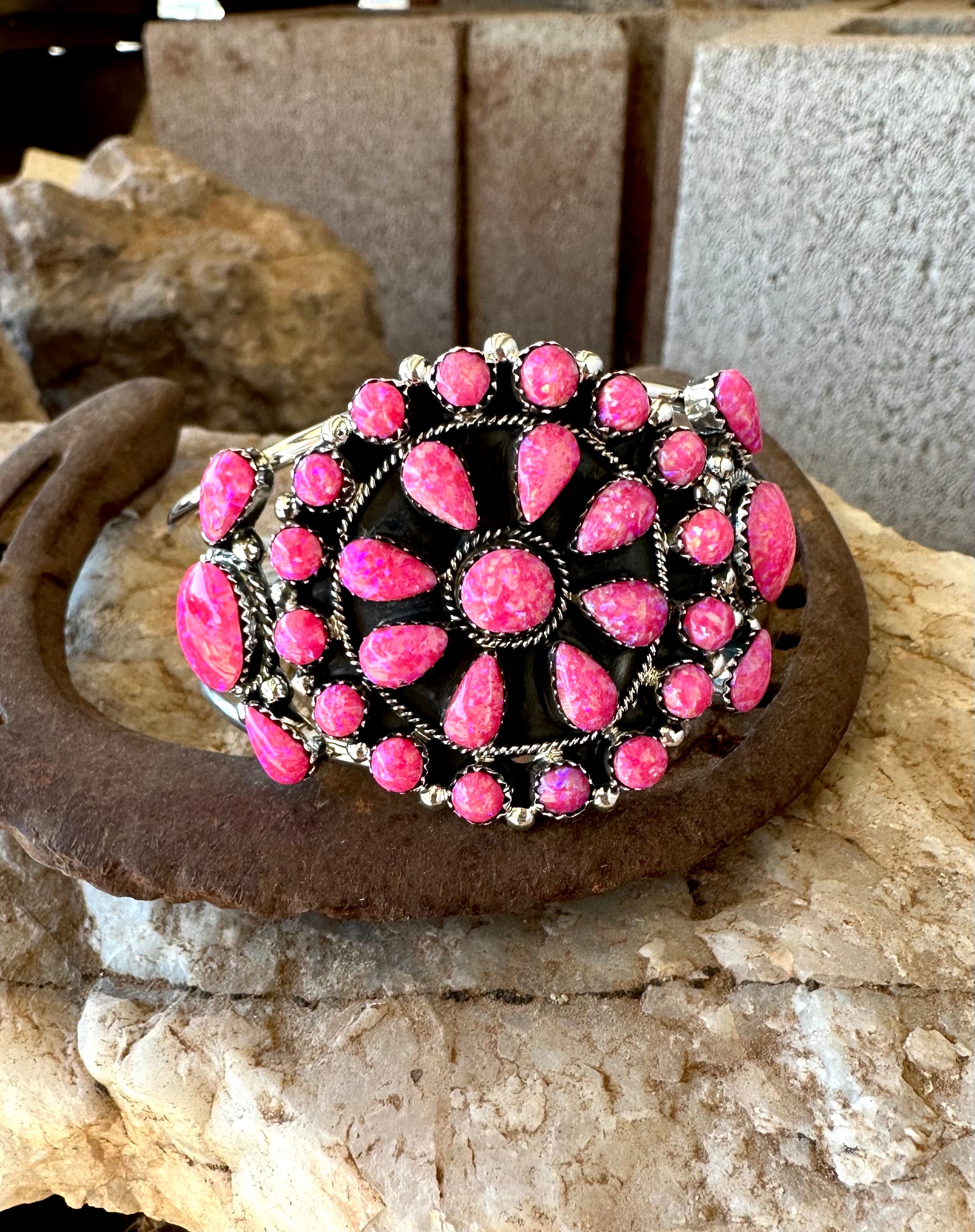 Neon Navajo Cluster Cuff