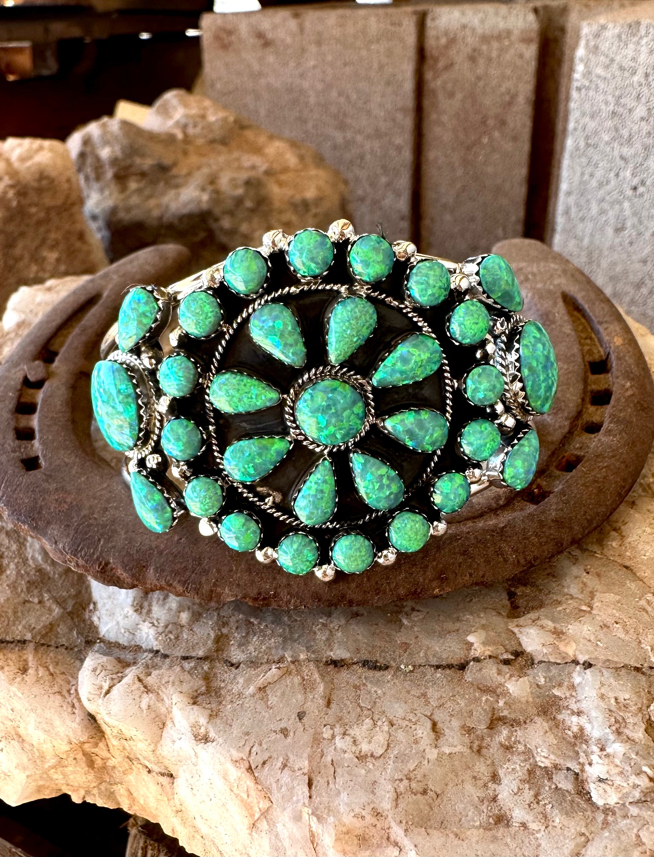 Neon Navajo Cluster Cuff