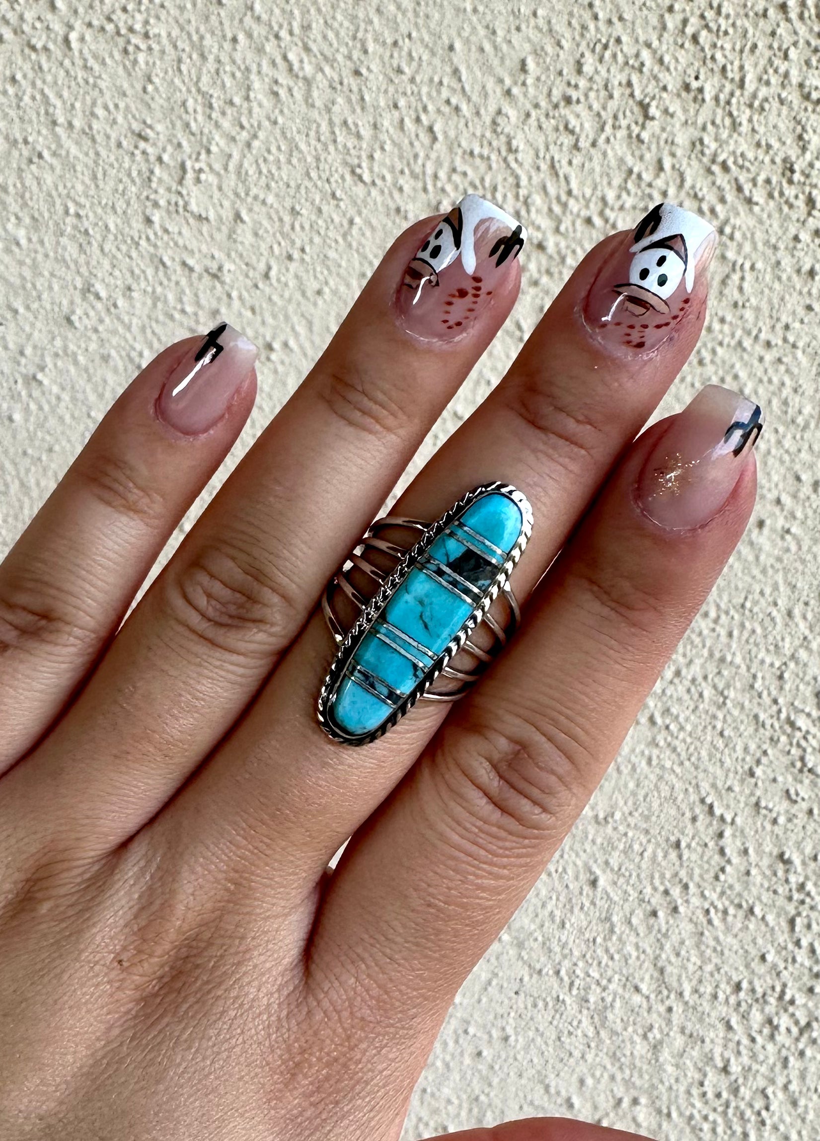 Rectangle Zuni Inlaid Ring