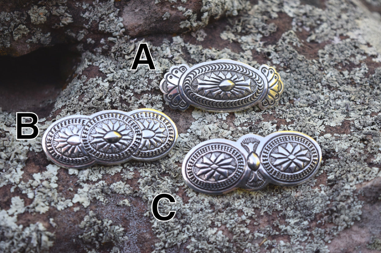 VINTAGE SILVER HAIR BARRETTES FROM THE RODGERS COLLECTION