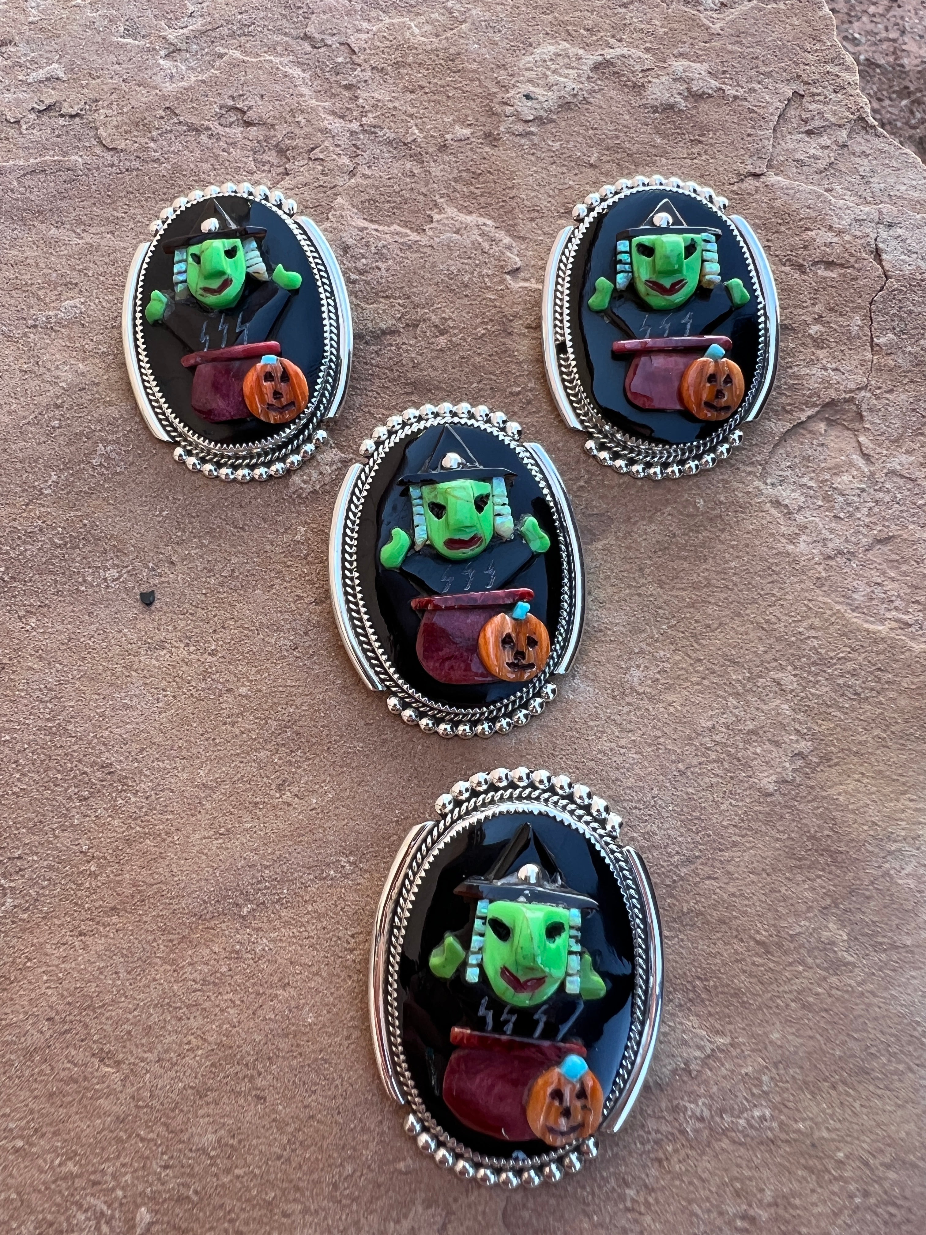 Zuni Halloween Pendants/Pins