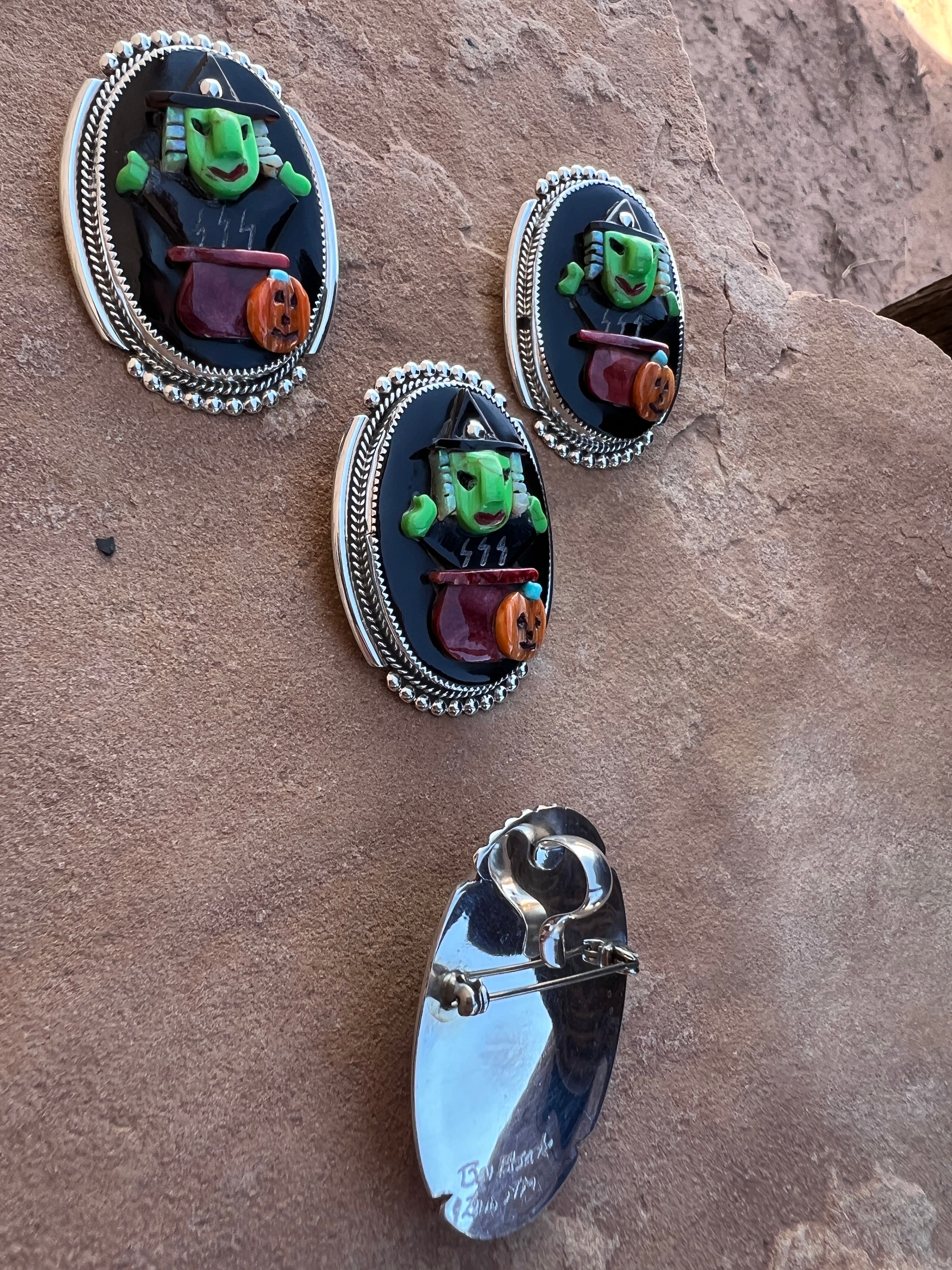 Zuni Halloween Pendants/Pins