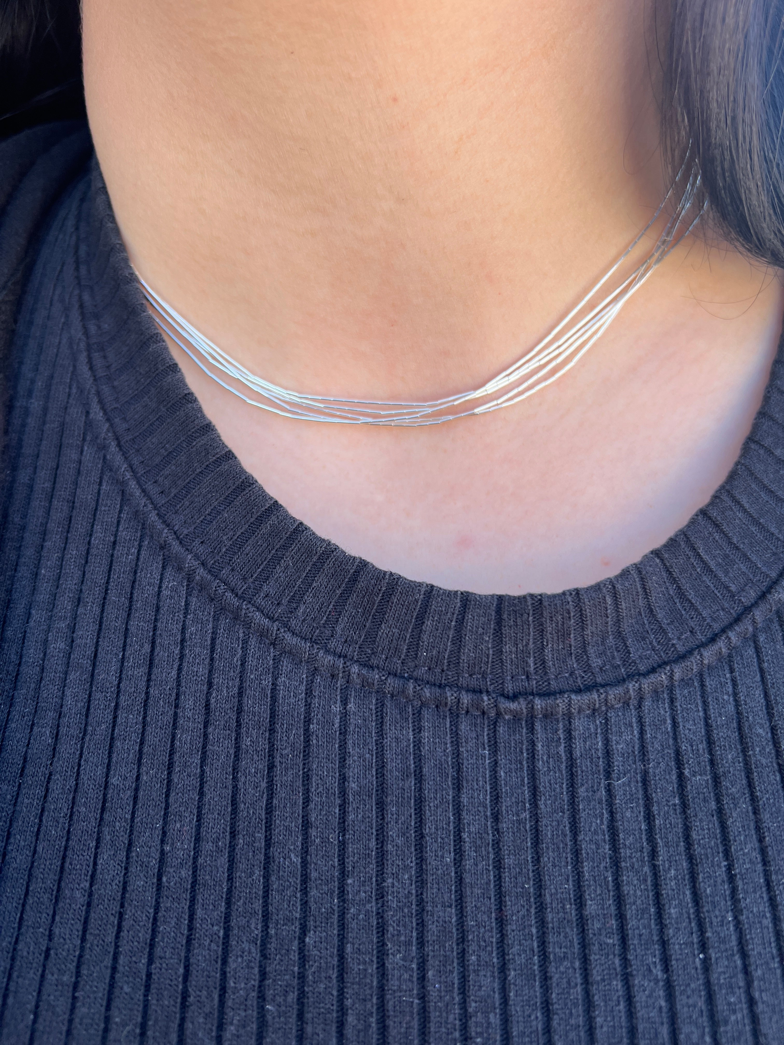 Chaco Canyon Liquid Silver Choker 16" w/a 4" extender