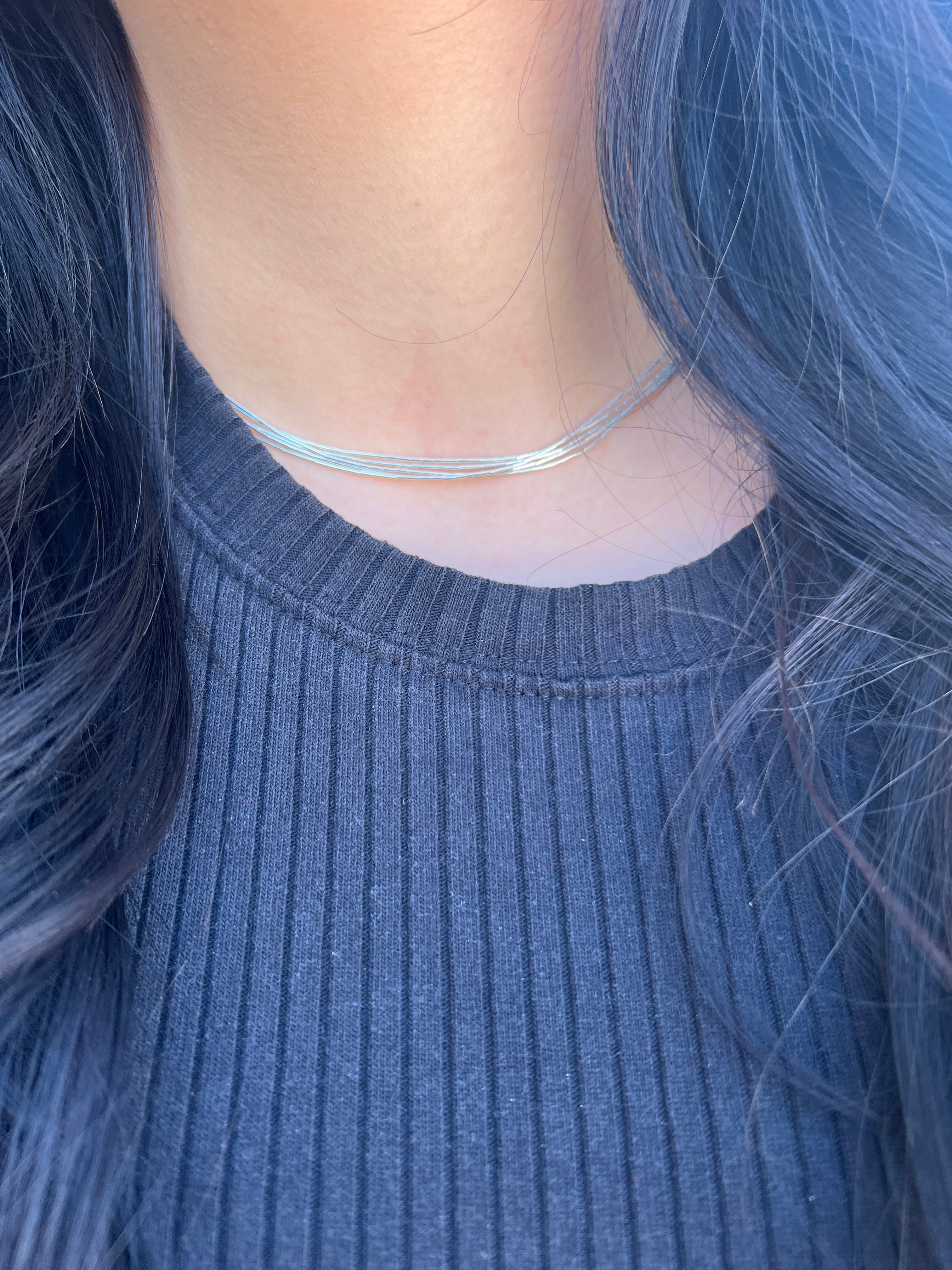 Chaco Canyon Liquid Silver Choker 16" w/a 4" extender