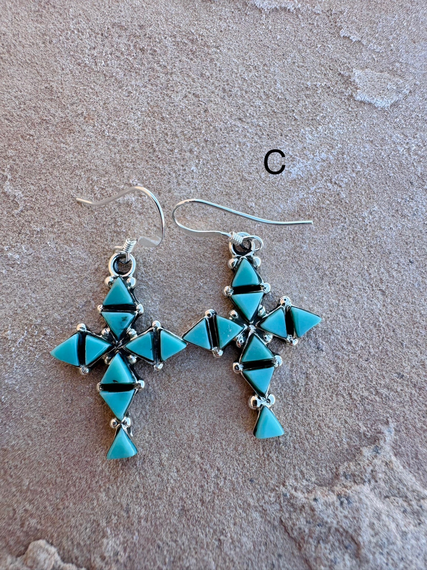 Triangular Turquoise Cross