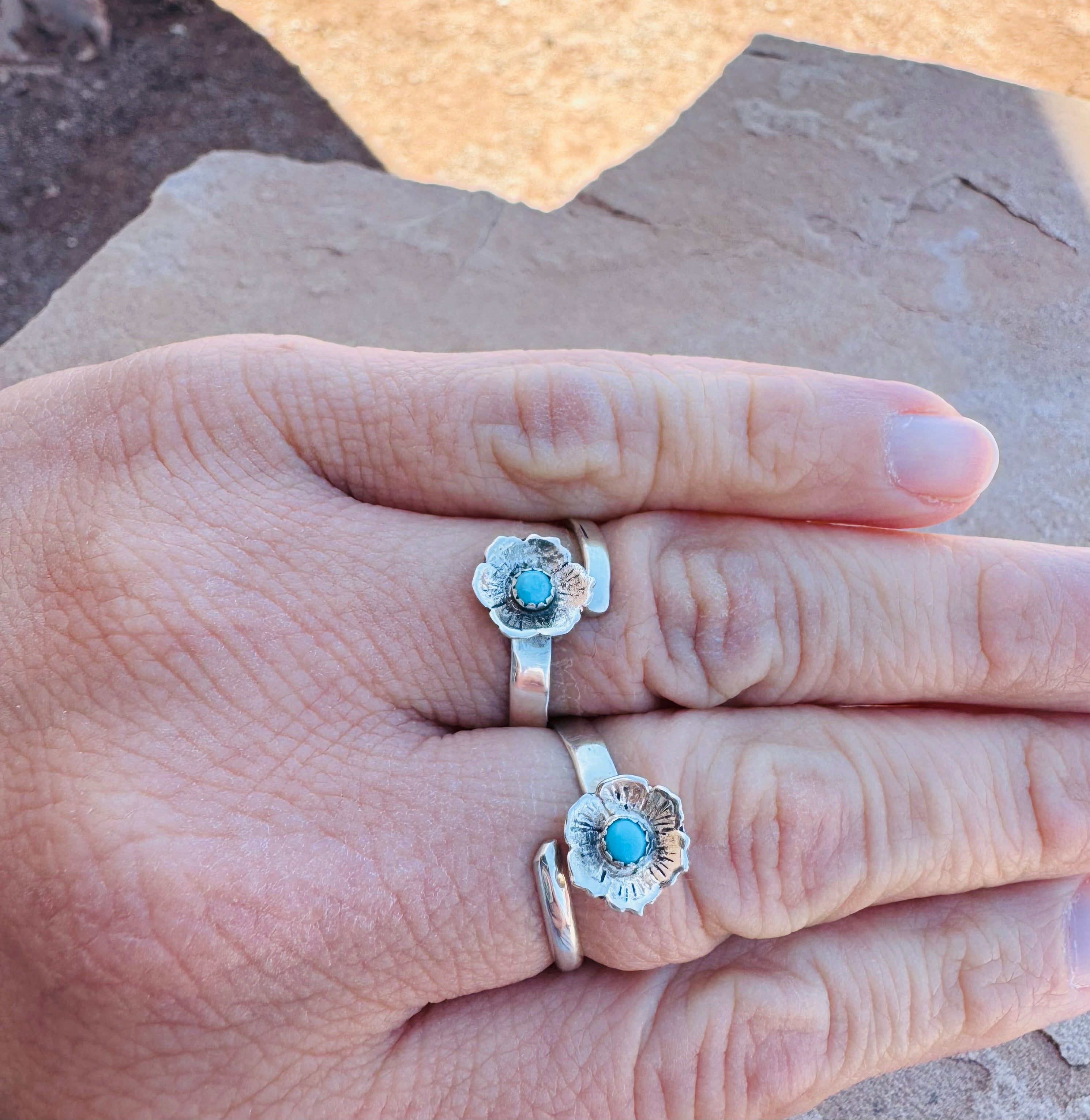 Prairie Turquoise Flower Ring