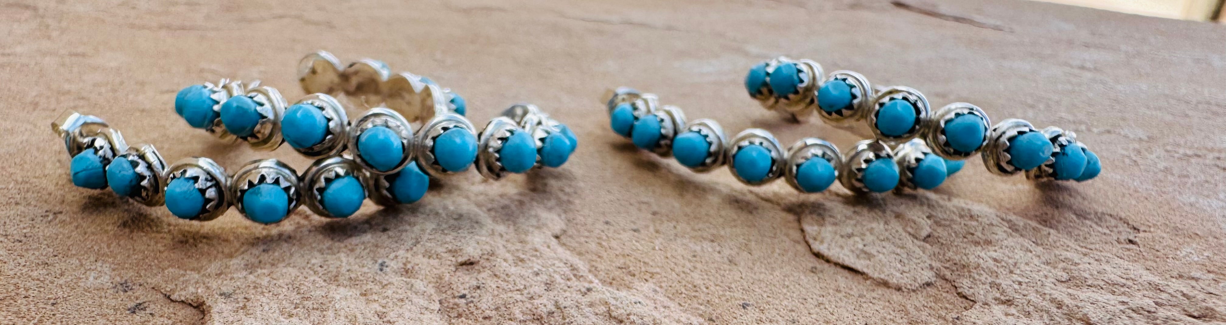 Dotted Turquoise Semi Hoop
