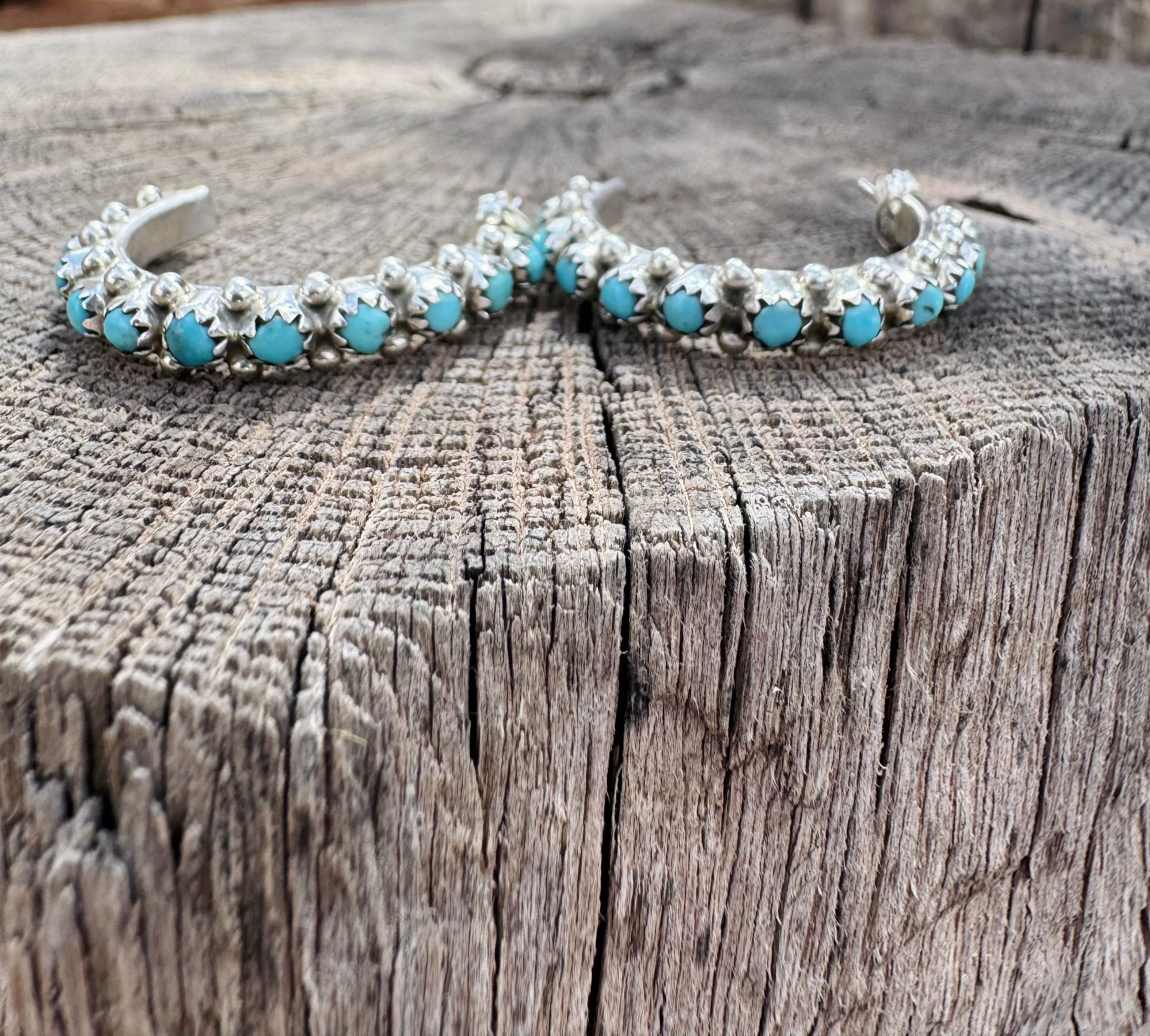 Turquoise Semi Hoops