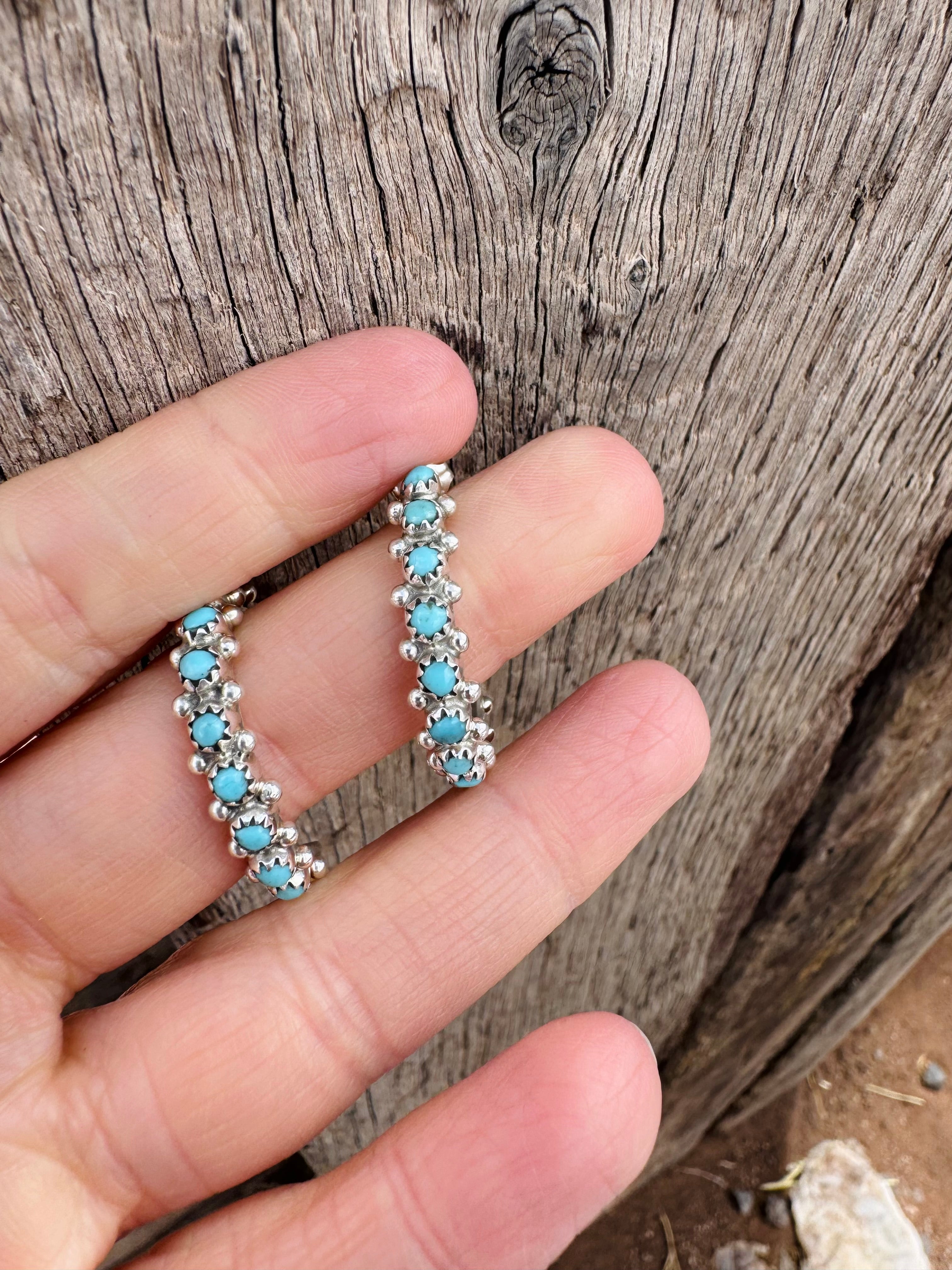 Turquoise Semi Hoops