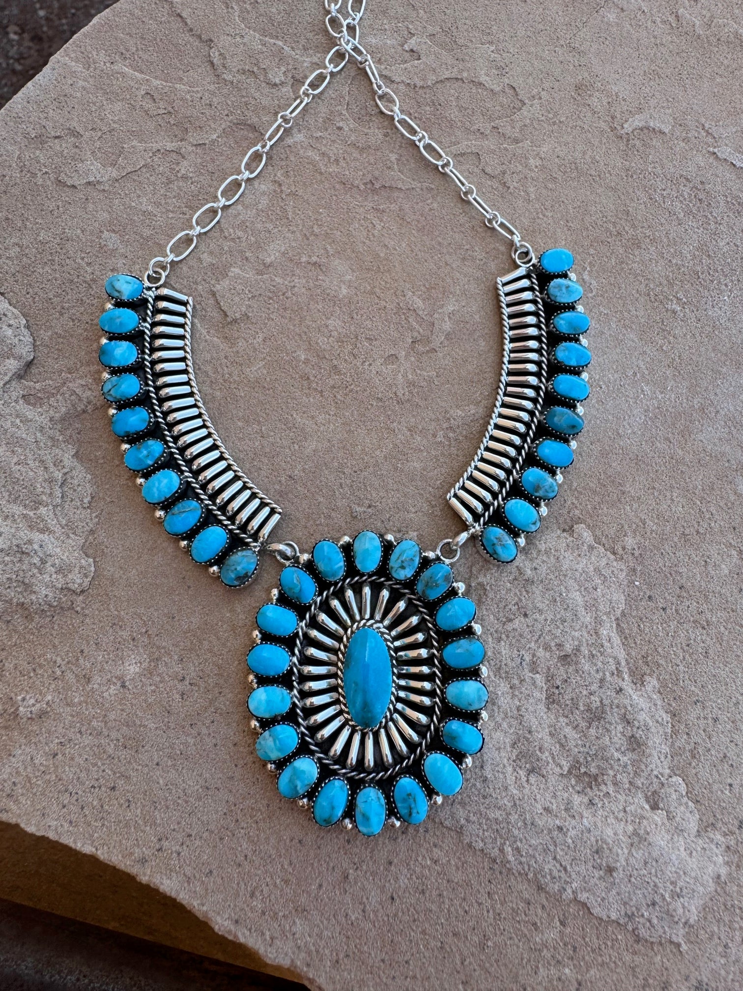 Kingman Turquoise Collared Necklace