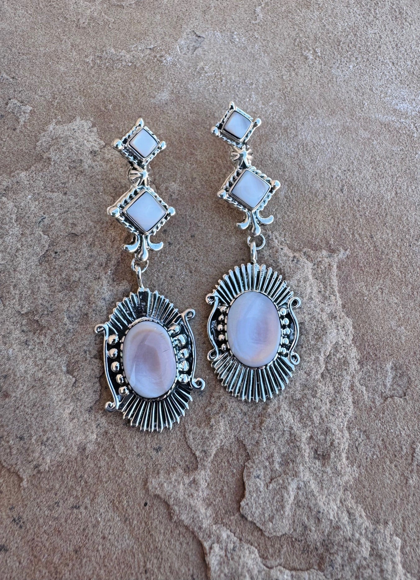Pink Conch Shell Dangling Earrings