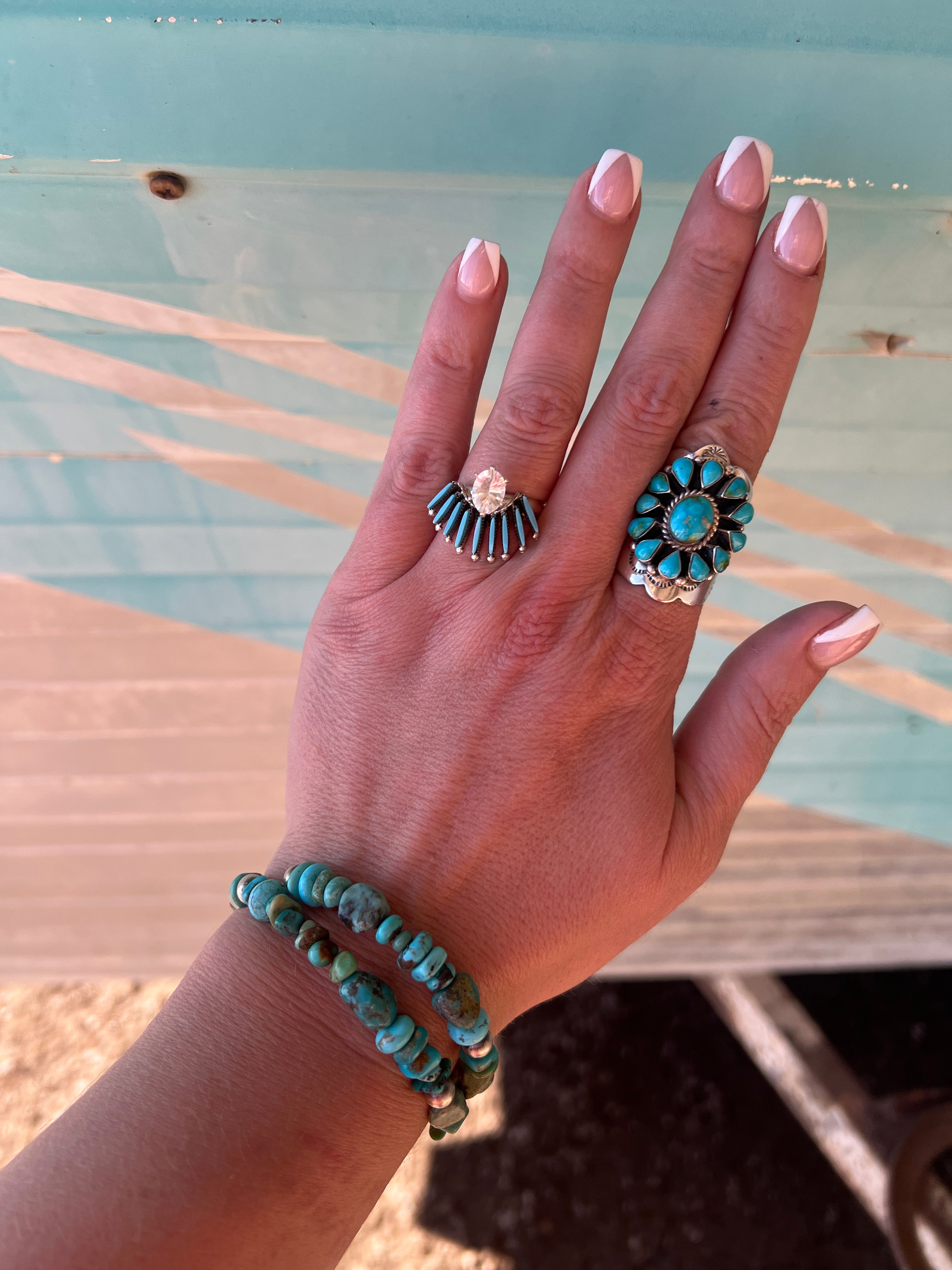 Zuni 9 Stone Ring Stacker