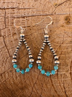 Tear Drop Turquoise Earrings