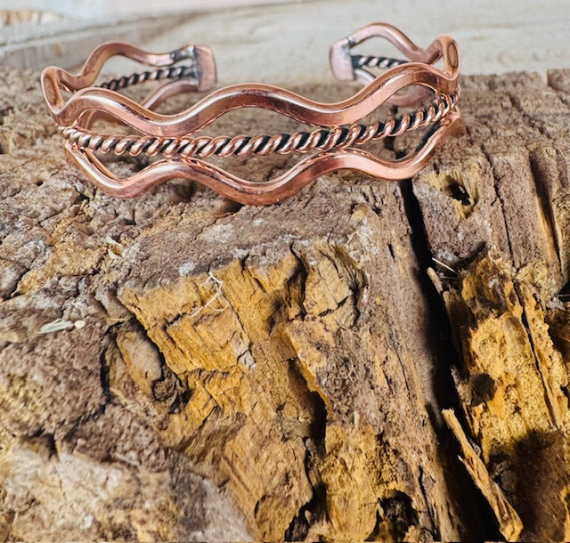 Wavy Copper Bracelet
