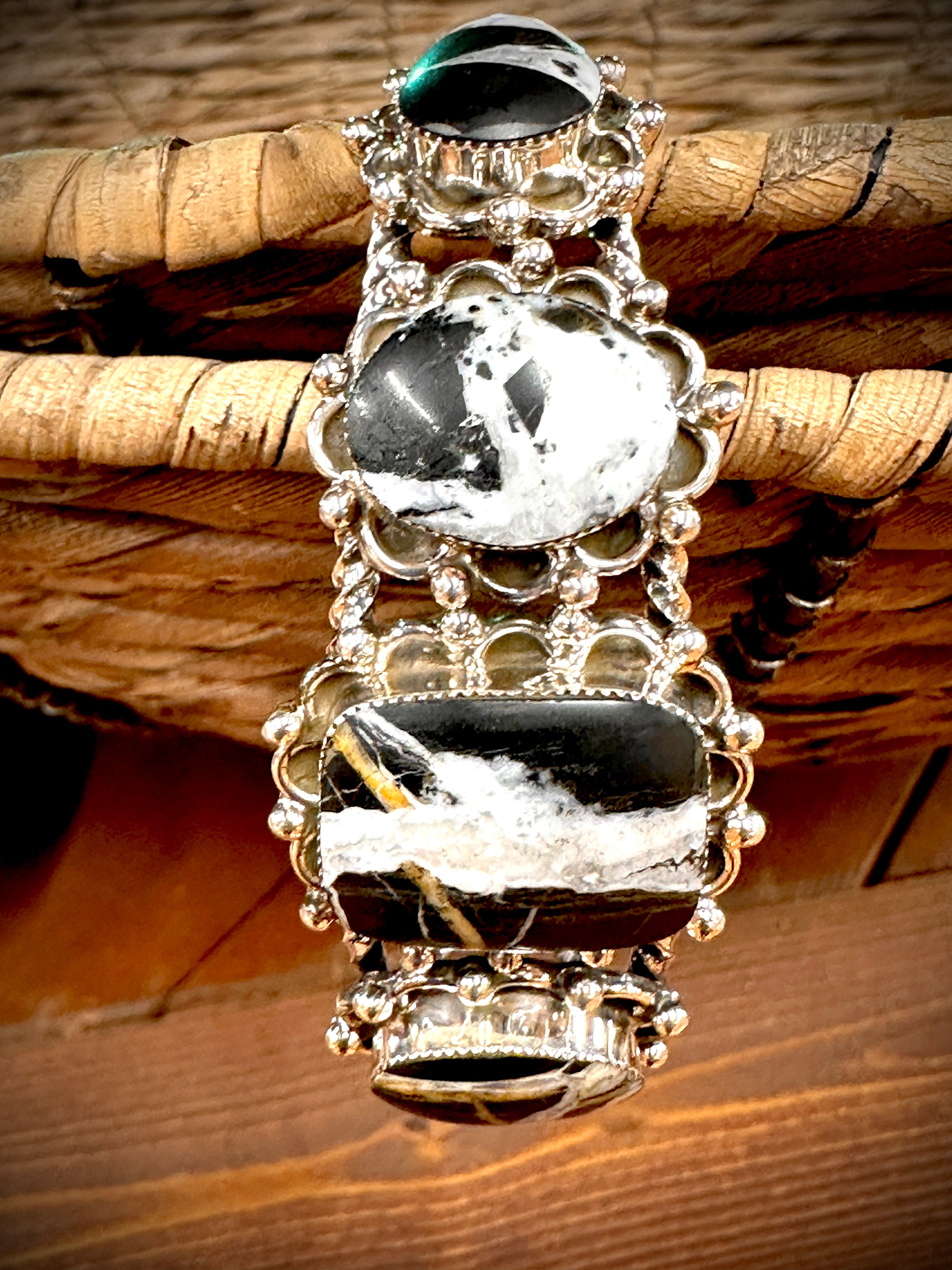 5 Stone White Buffalo Cuff