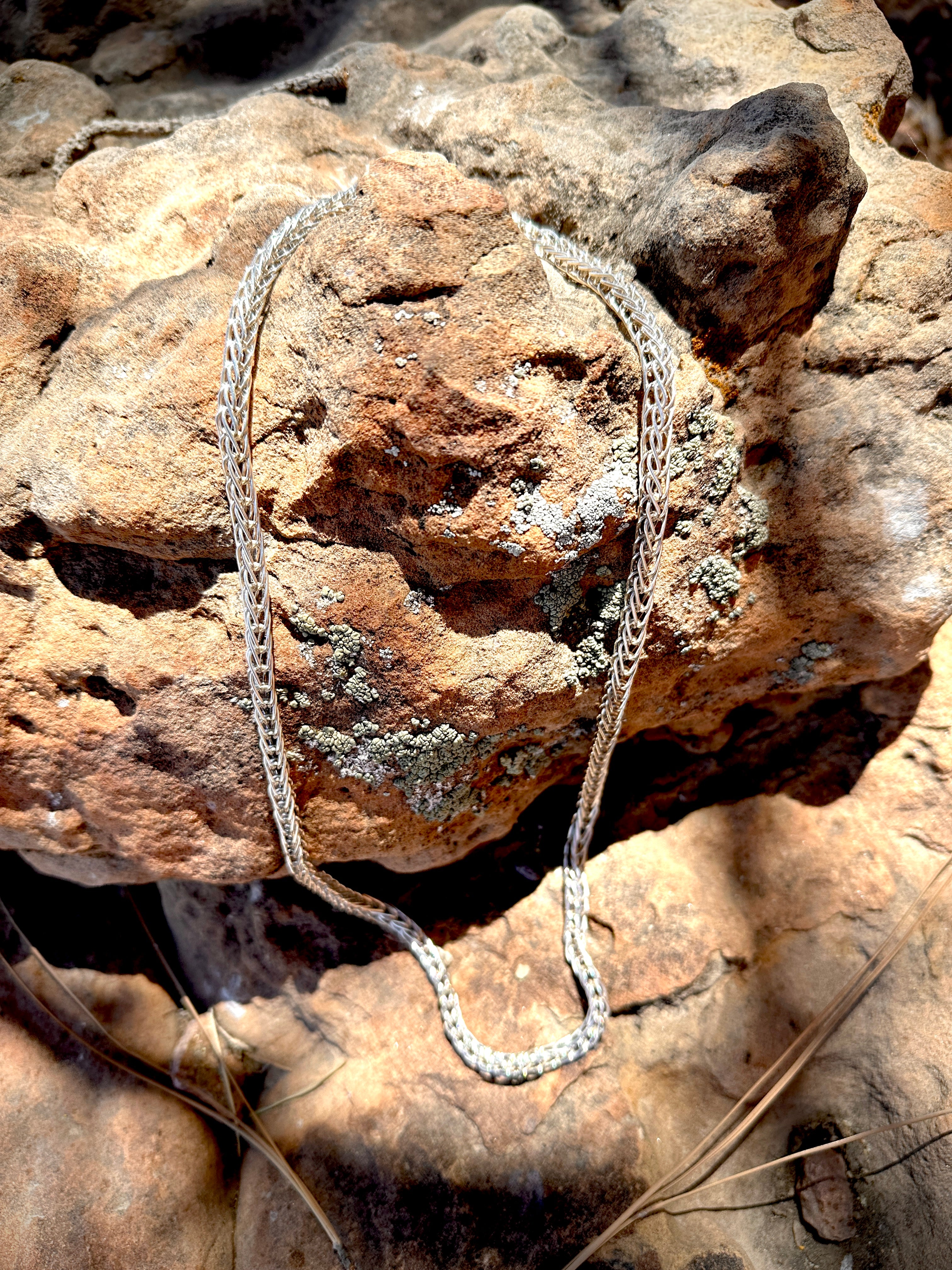 Smokey Gchache Silver Chain