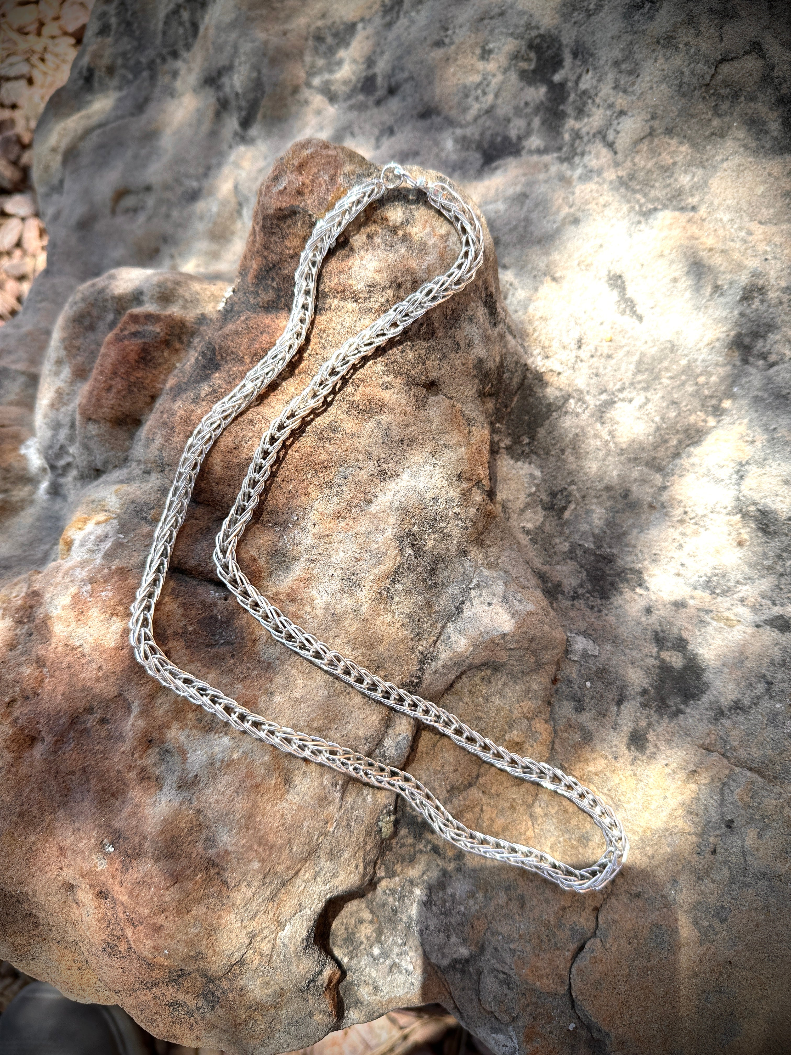 Smokey Gchache Silver Chain
