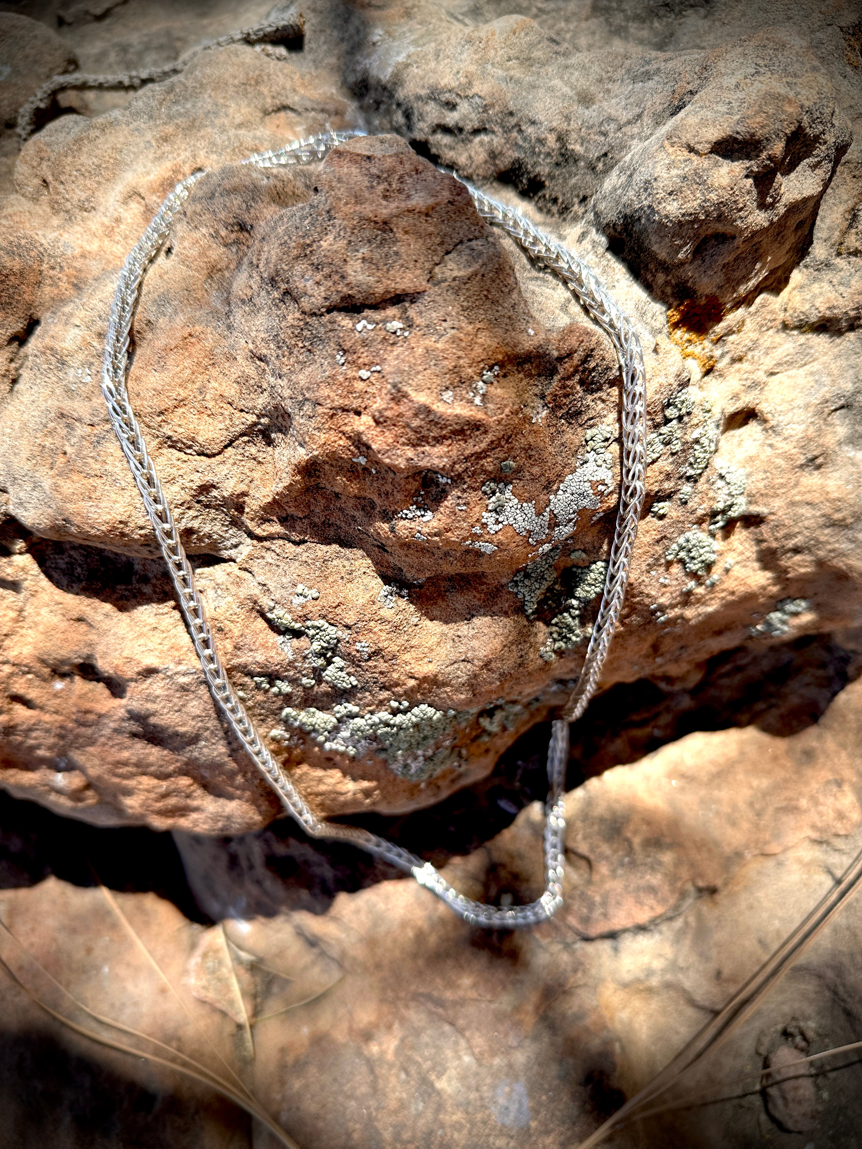Smokey Gchache Silver Chain
