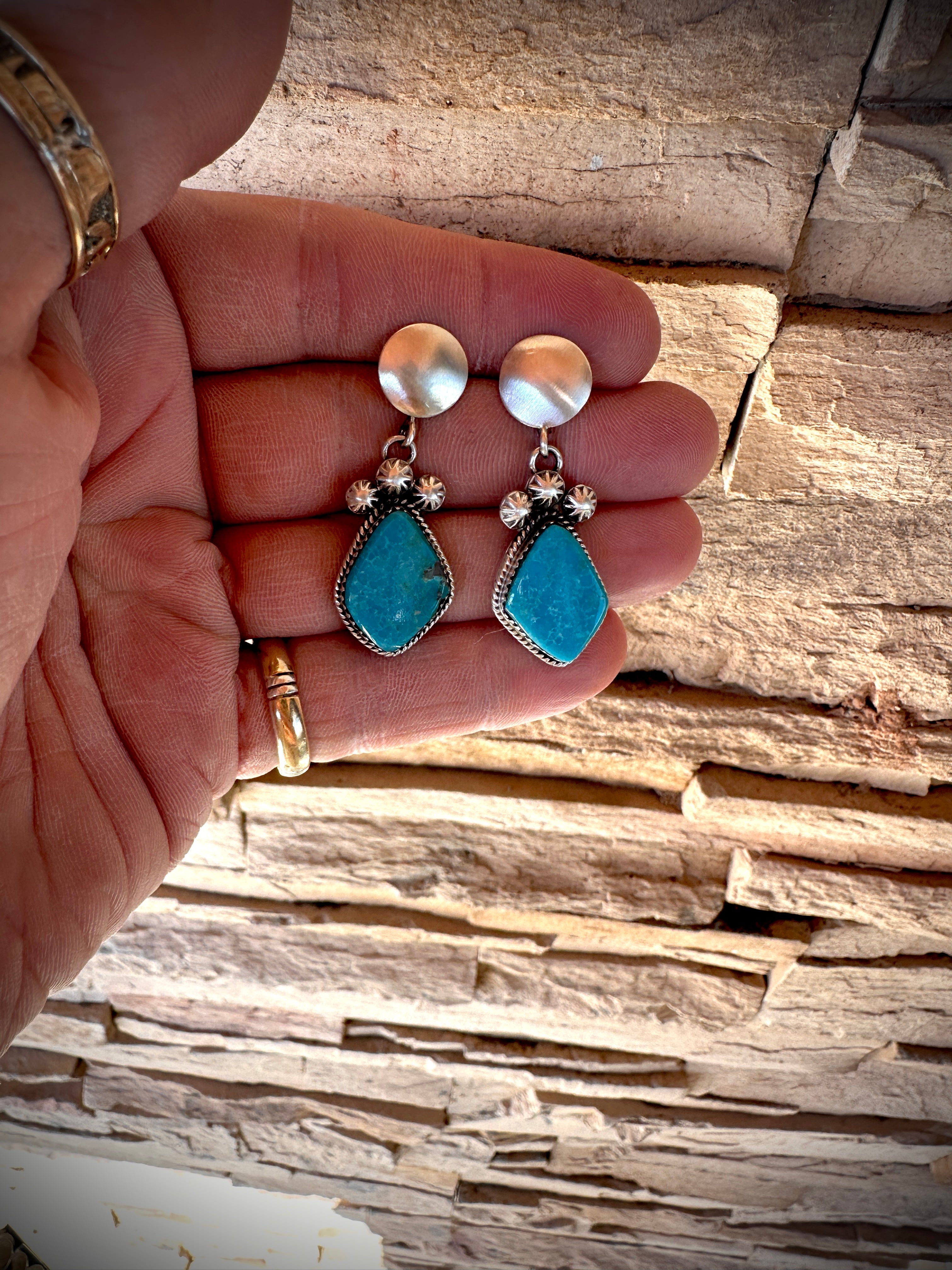 Let Yourself Go Turquoise Squash Necklace and Earring Set