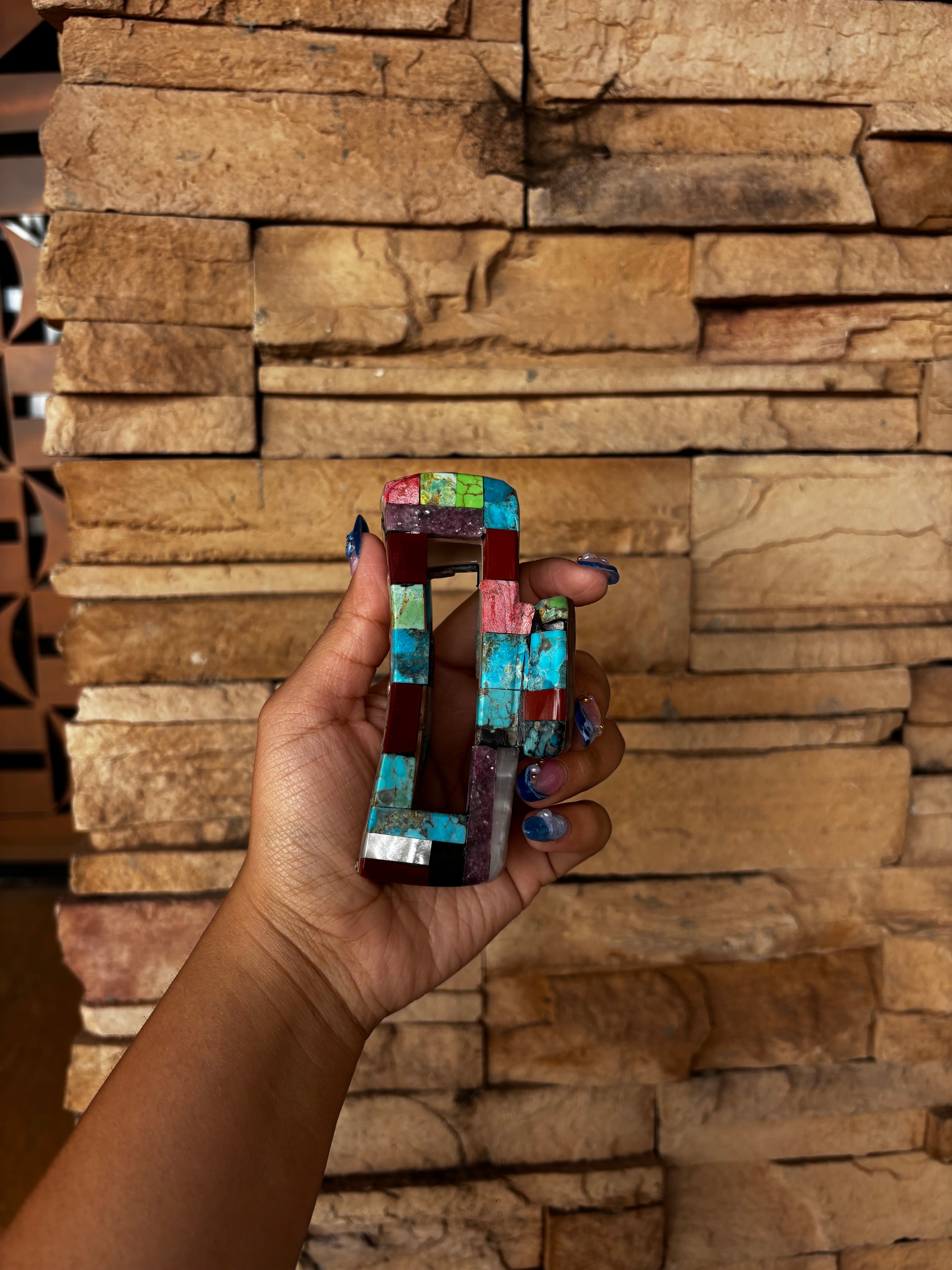 Multi Stone Hair Clip