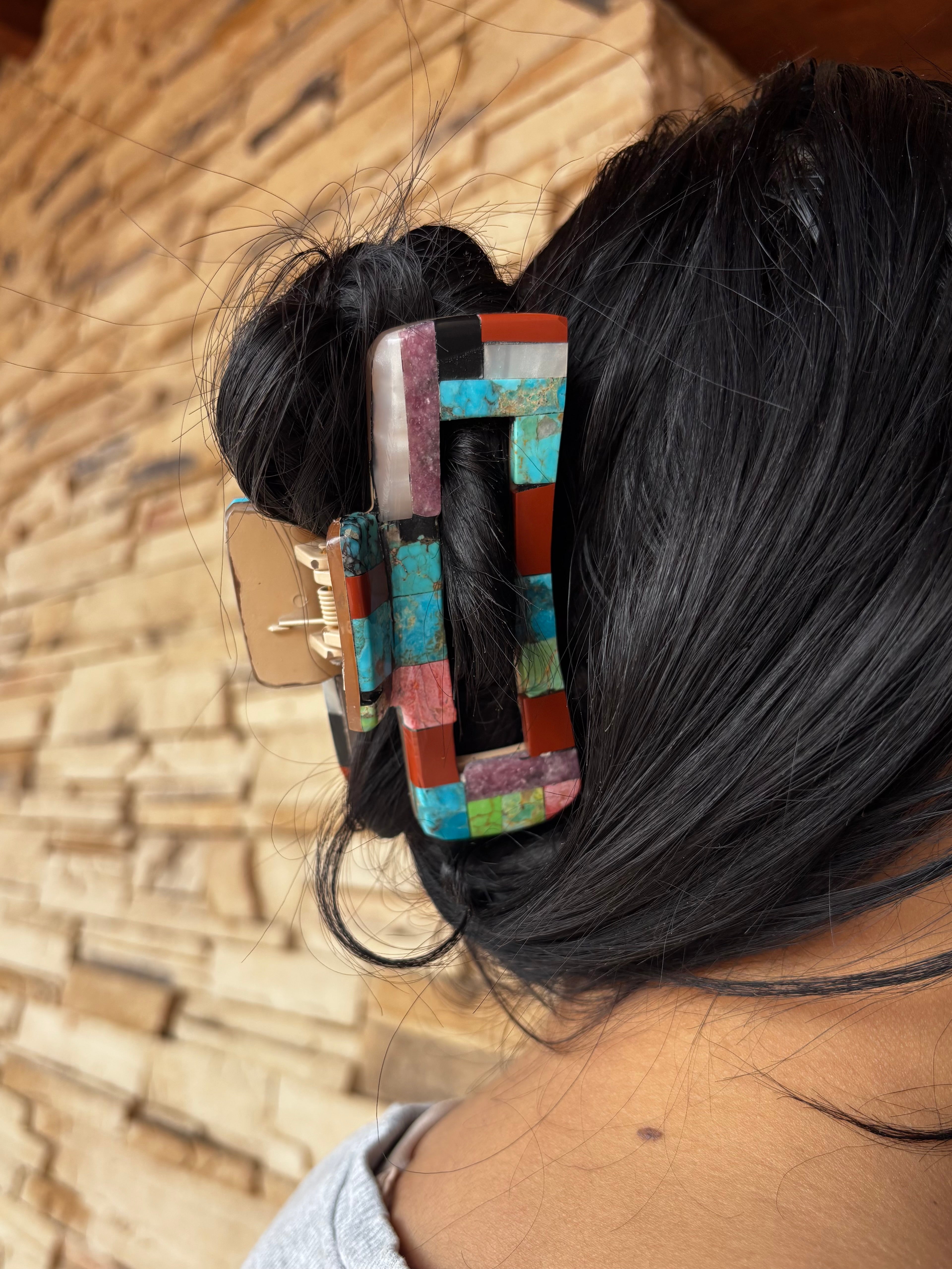 Multi Stone Hair Clip