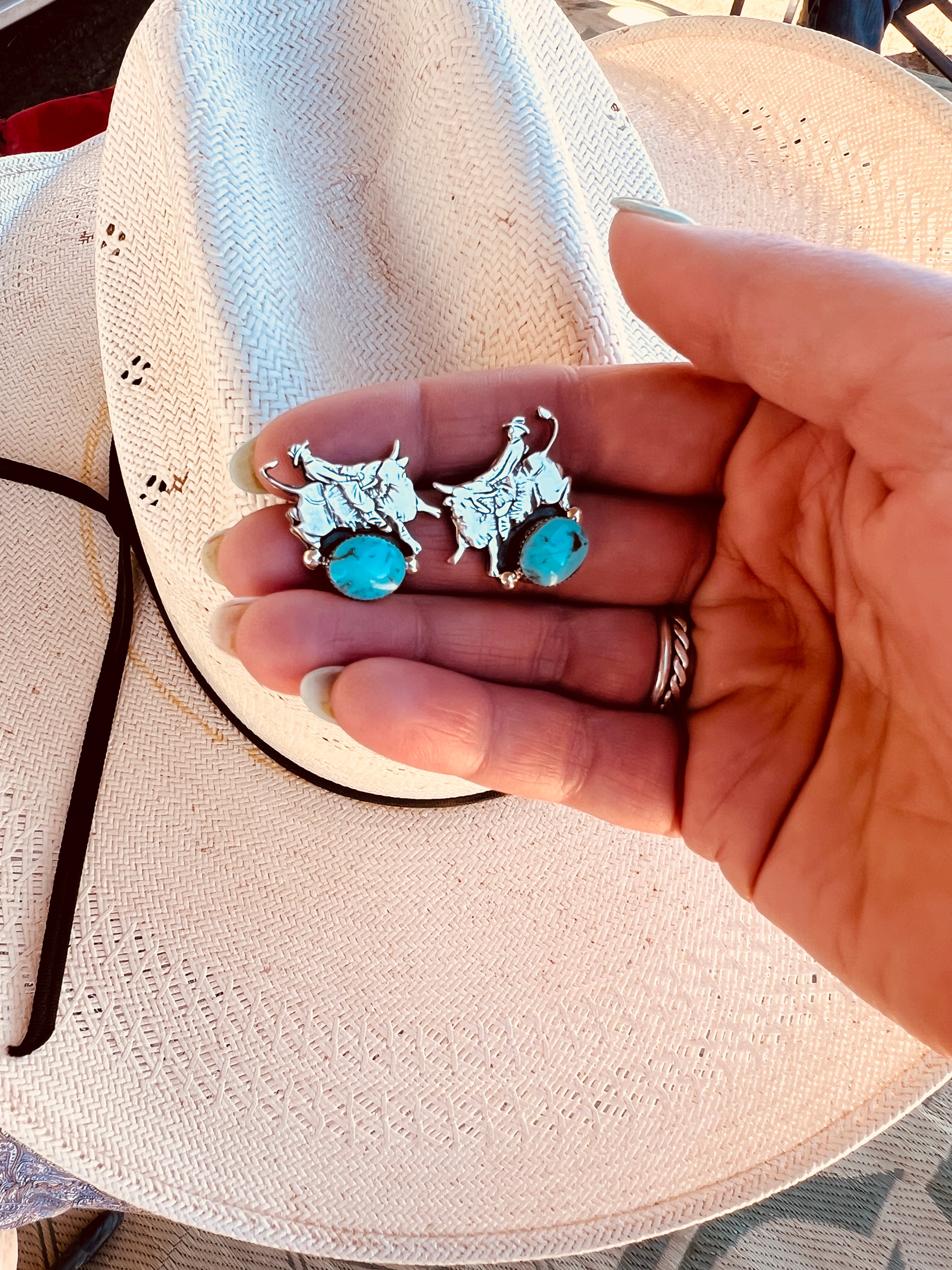 “Ride Em’ High” Buckin’ Bull Earrings