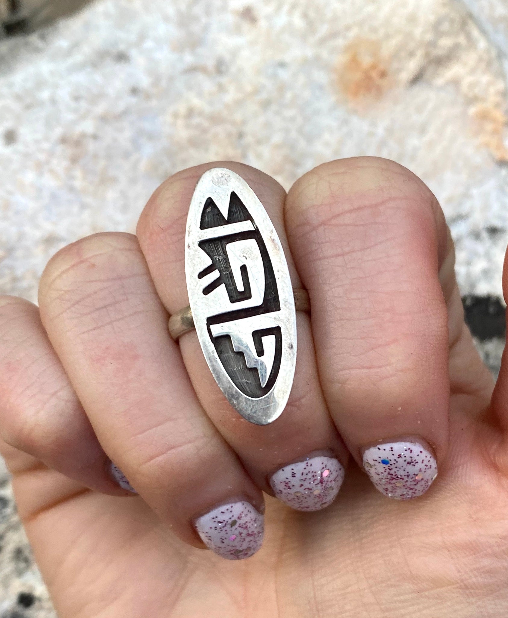 Hopi Sterling Silver Ring From The Rogers Collection