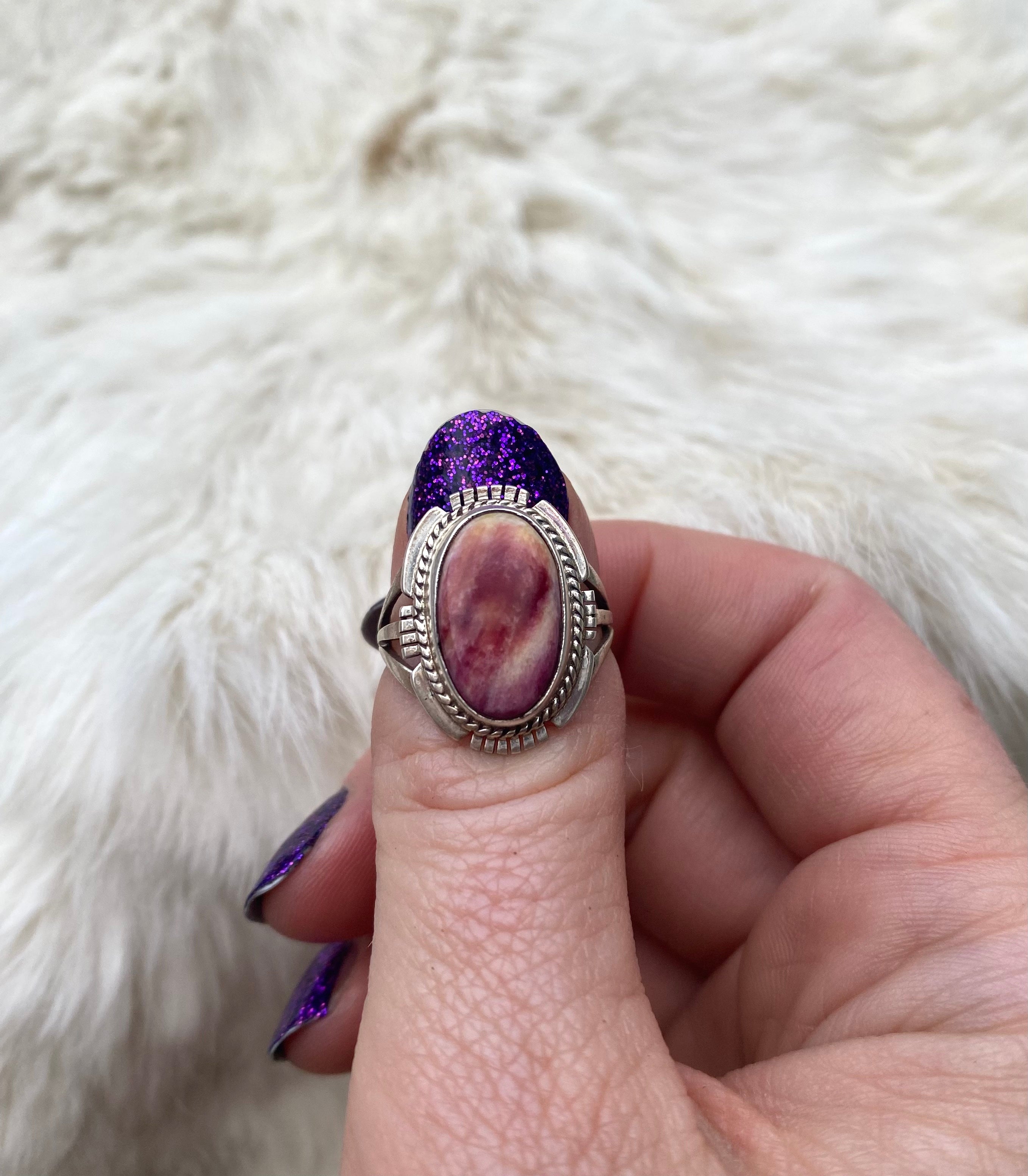 Oval Red Spiney Oyster Ring From The Rogers Collection