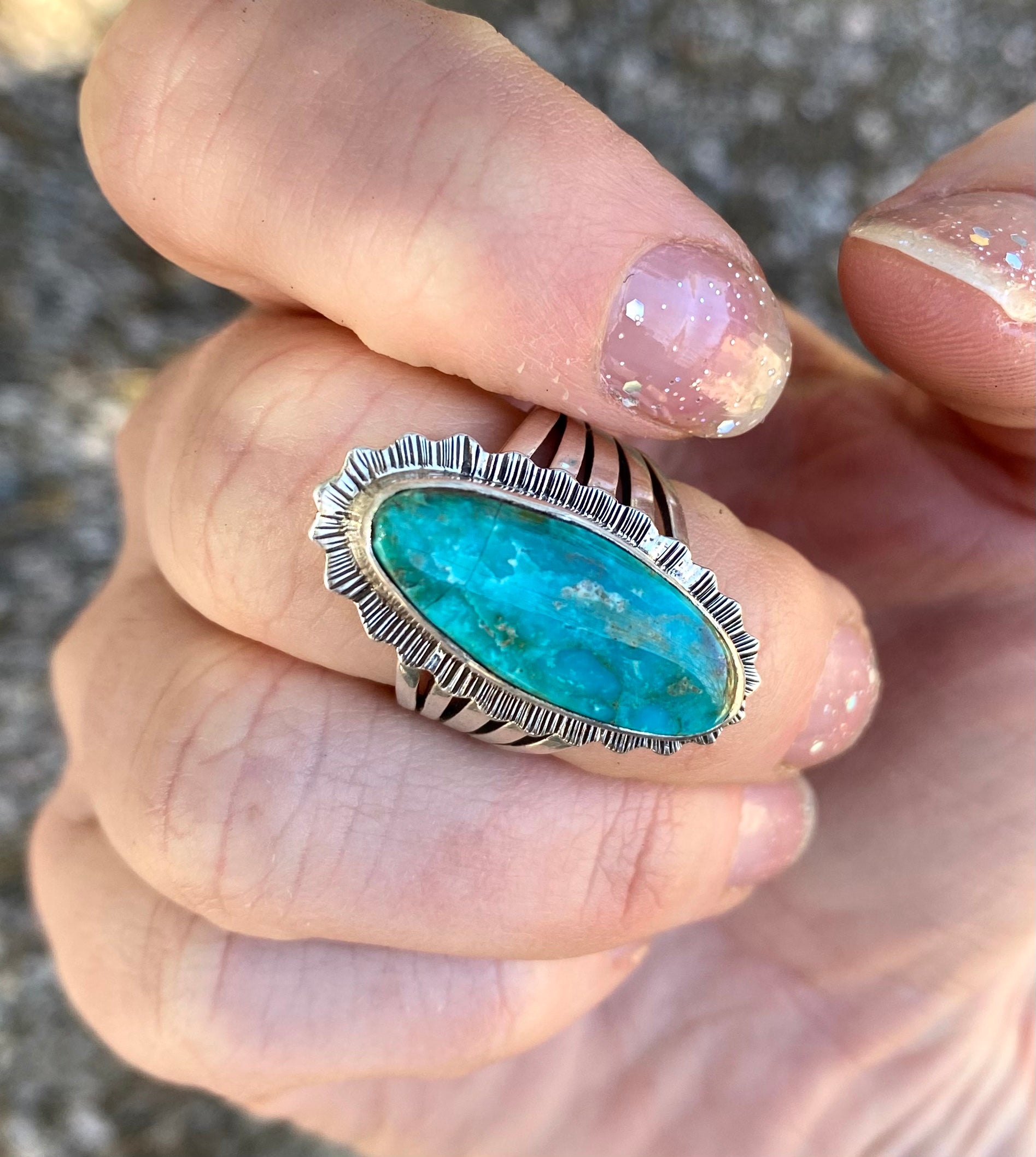 Powerhouse Kingman Turquoise Ring From The Rogers Collection