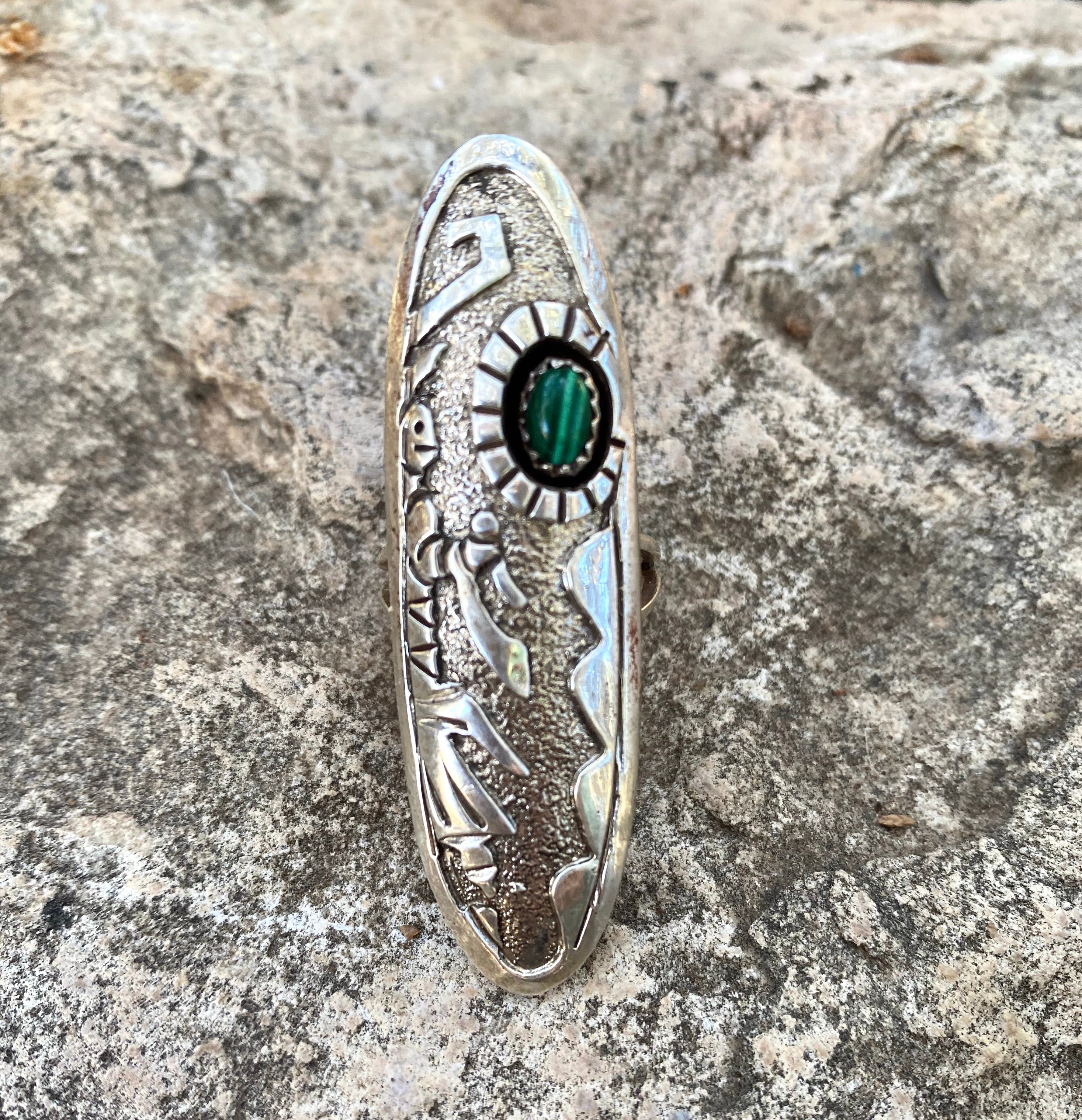 Malachite Kachina Overlay Ring From The Rogers Collection