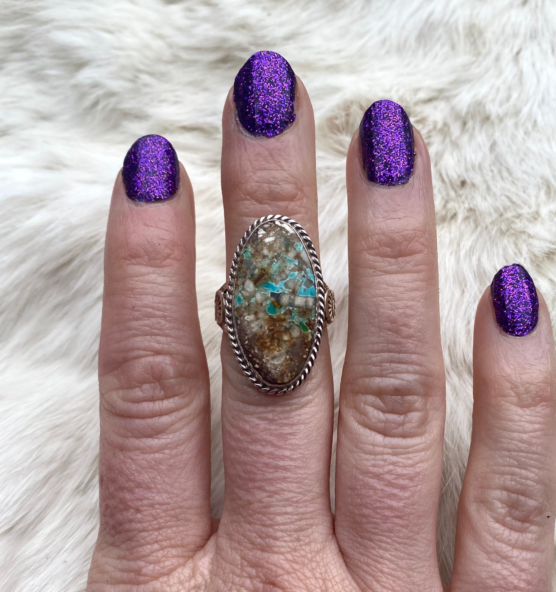 Oval Boulder Turquoise Ring From The Rodgers Collection