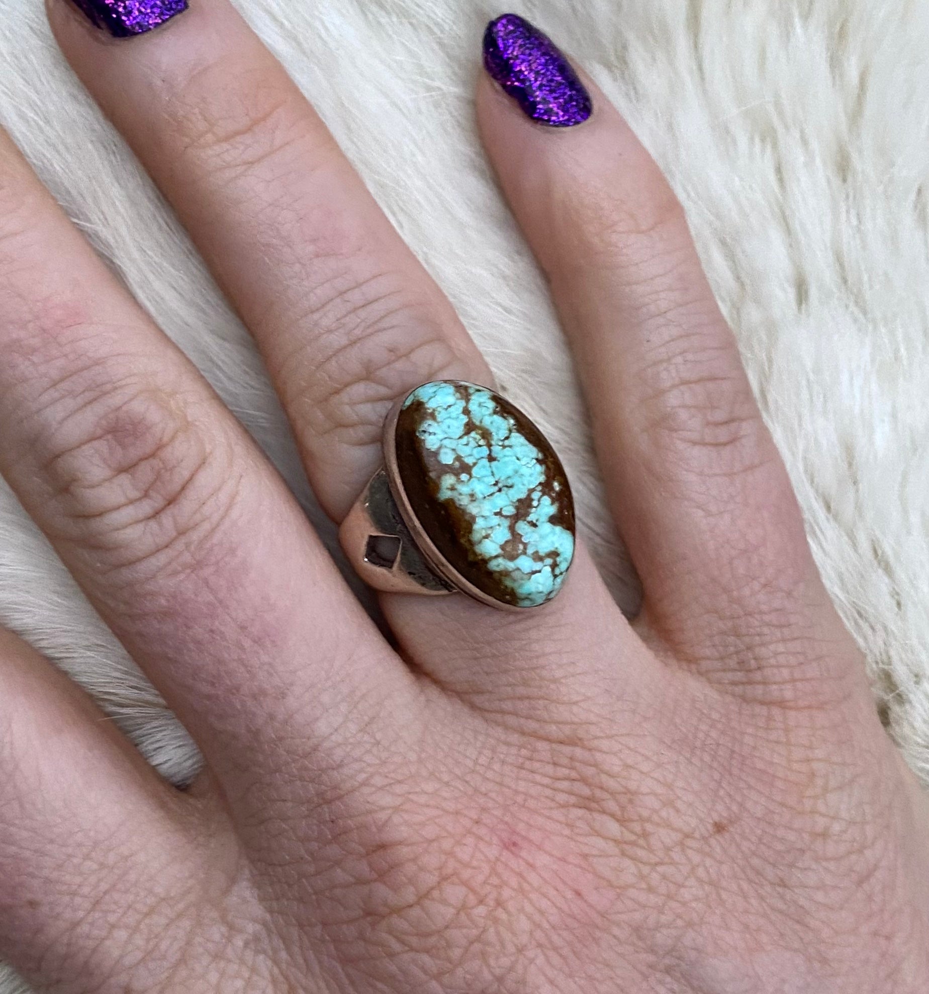 Center Stage Nevada Turquoise Ring From the Rogers Collection