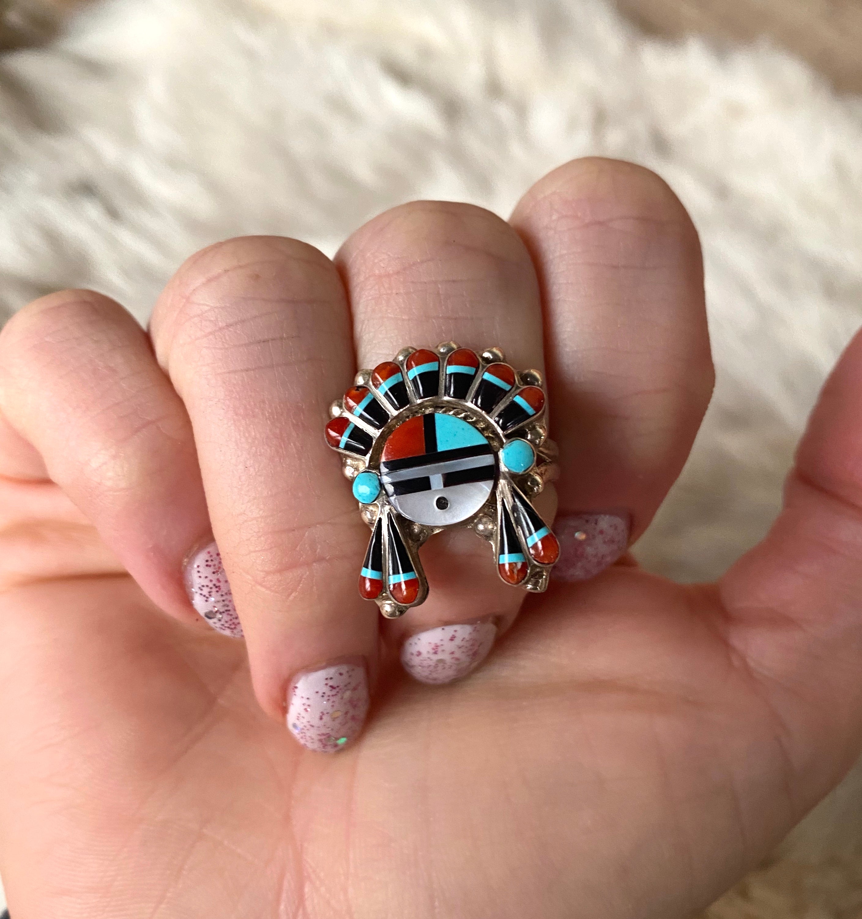 Zuni Chief Ring From The Rogers Collection