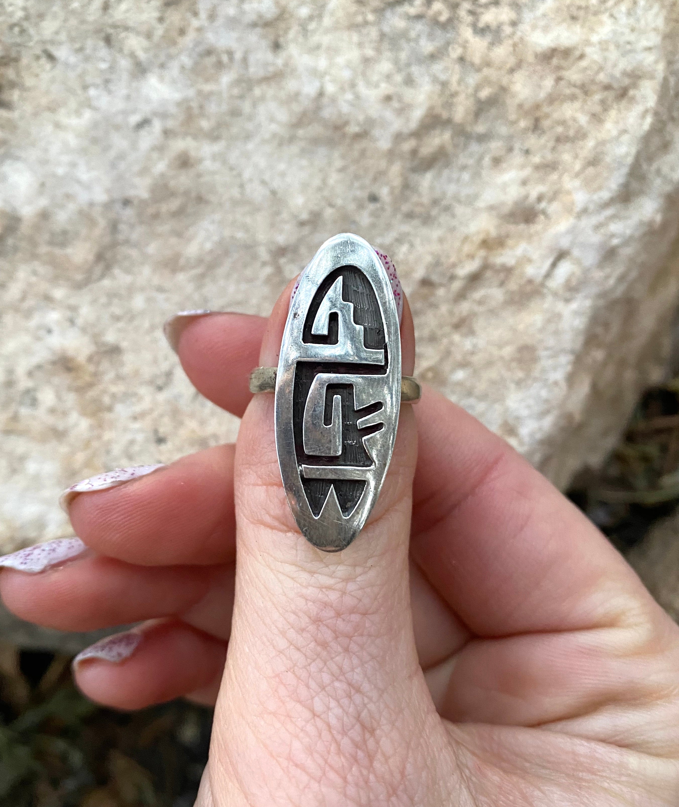 Hopi Sterling Silver Ring From The Rogers Collection