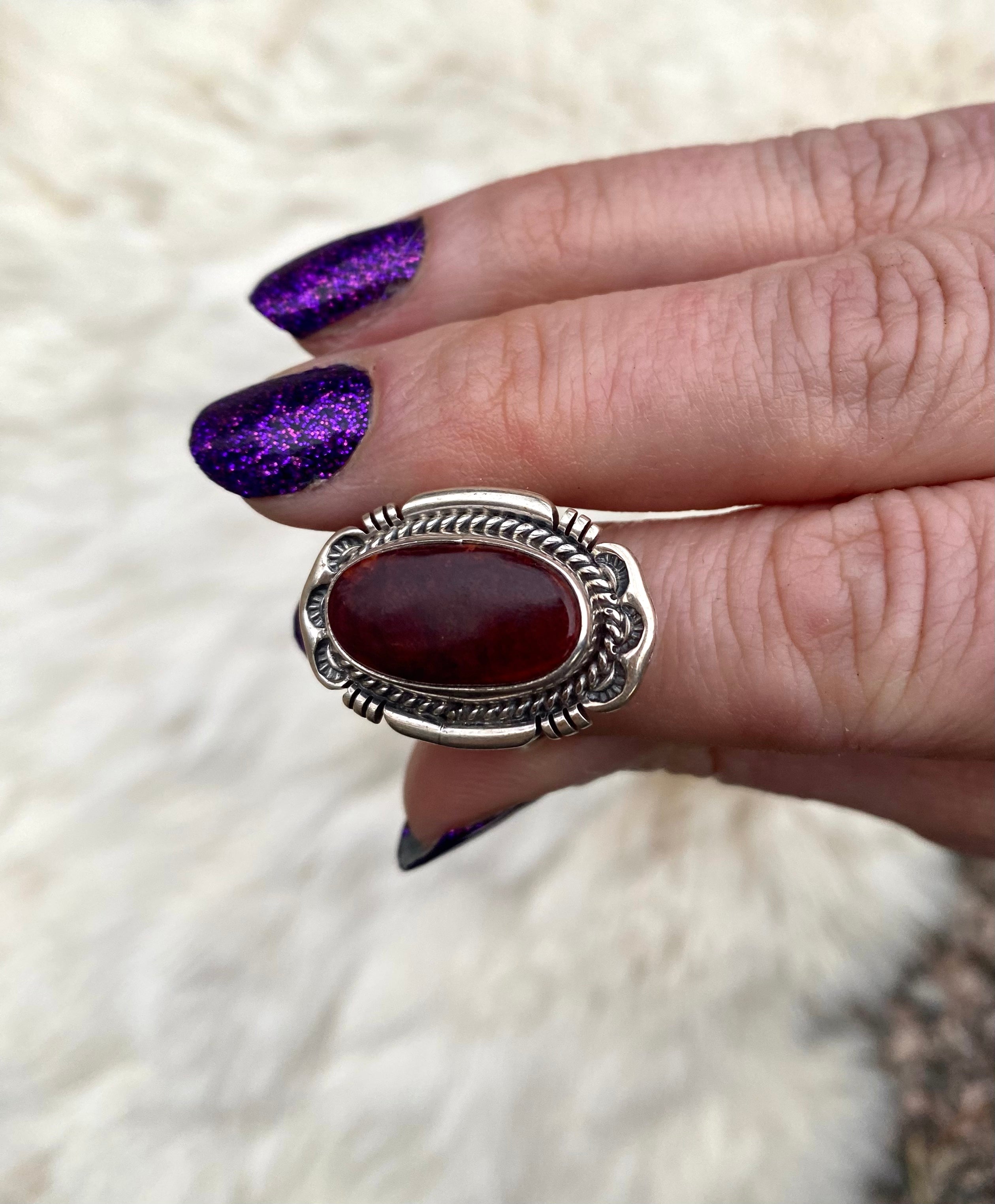 Beauty Of The Past Vintage Red Carnelian Ring From The Rogers Collection