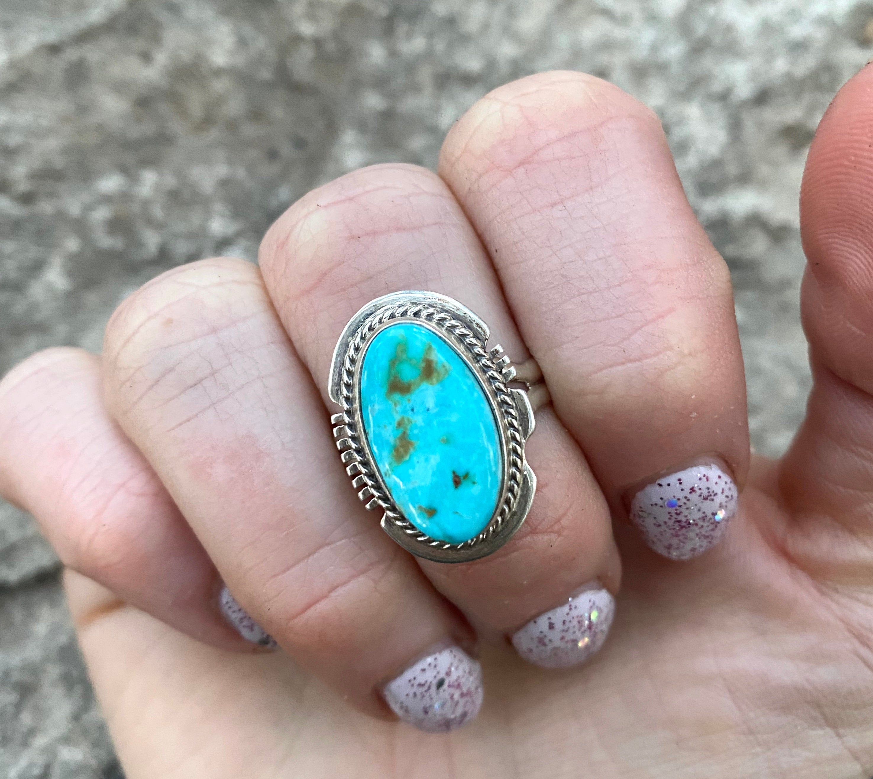 Oval Nevada Turquoise Ring From The Rogers Collection