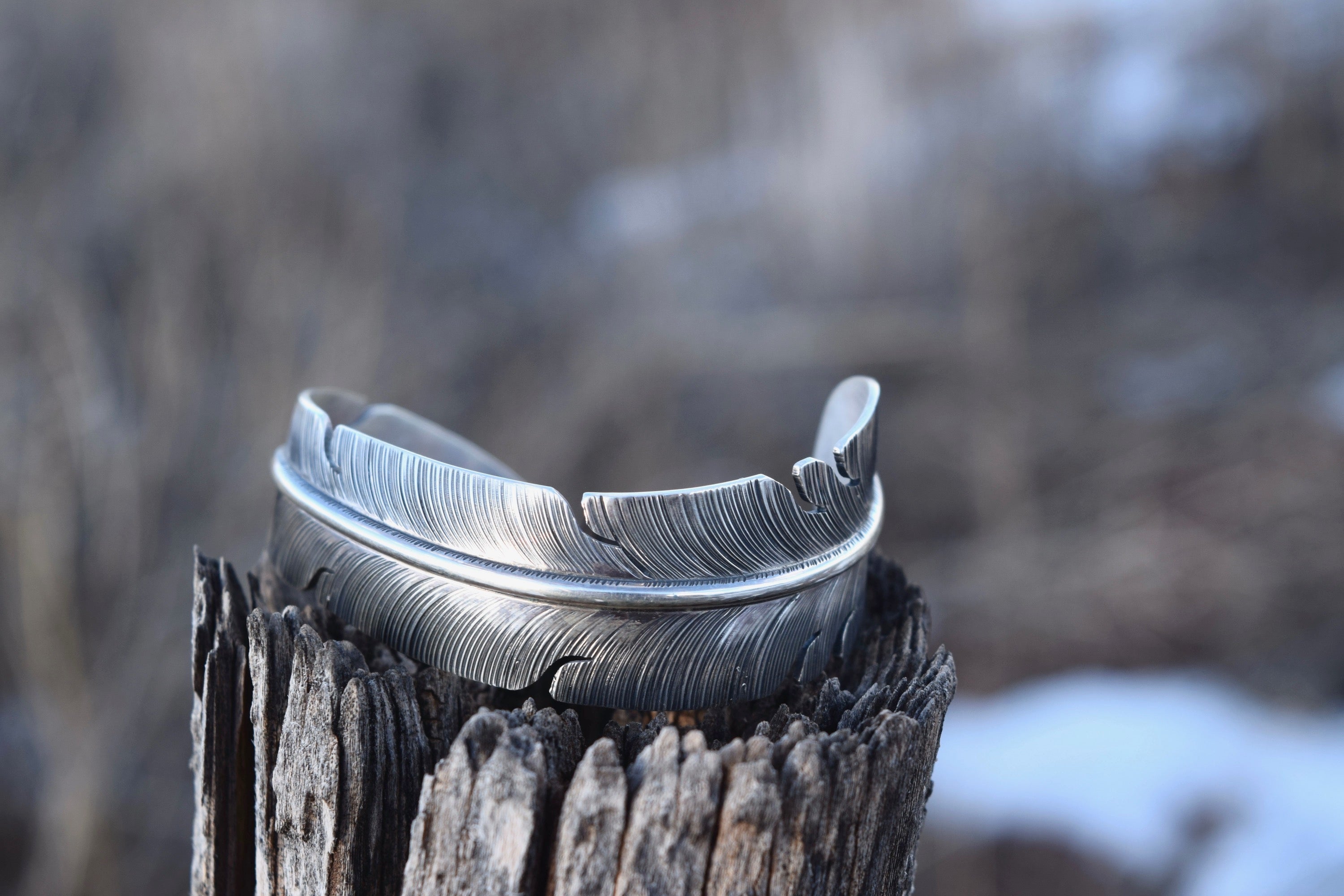 STERLING SILVER FEATHER BRACELET FROM THE RODGERS COLLECTION