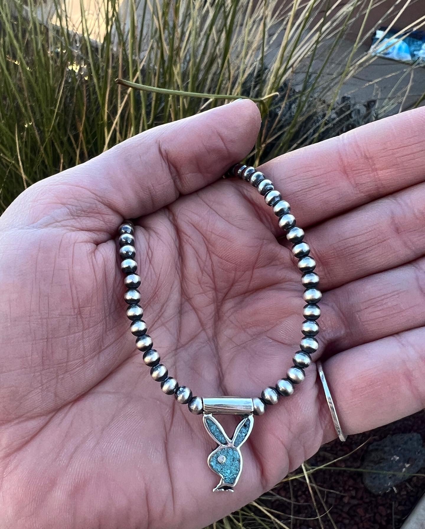 Buckle Bunny Pearl Necklace