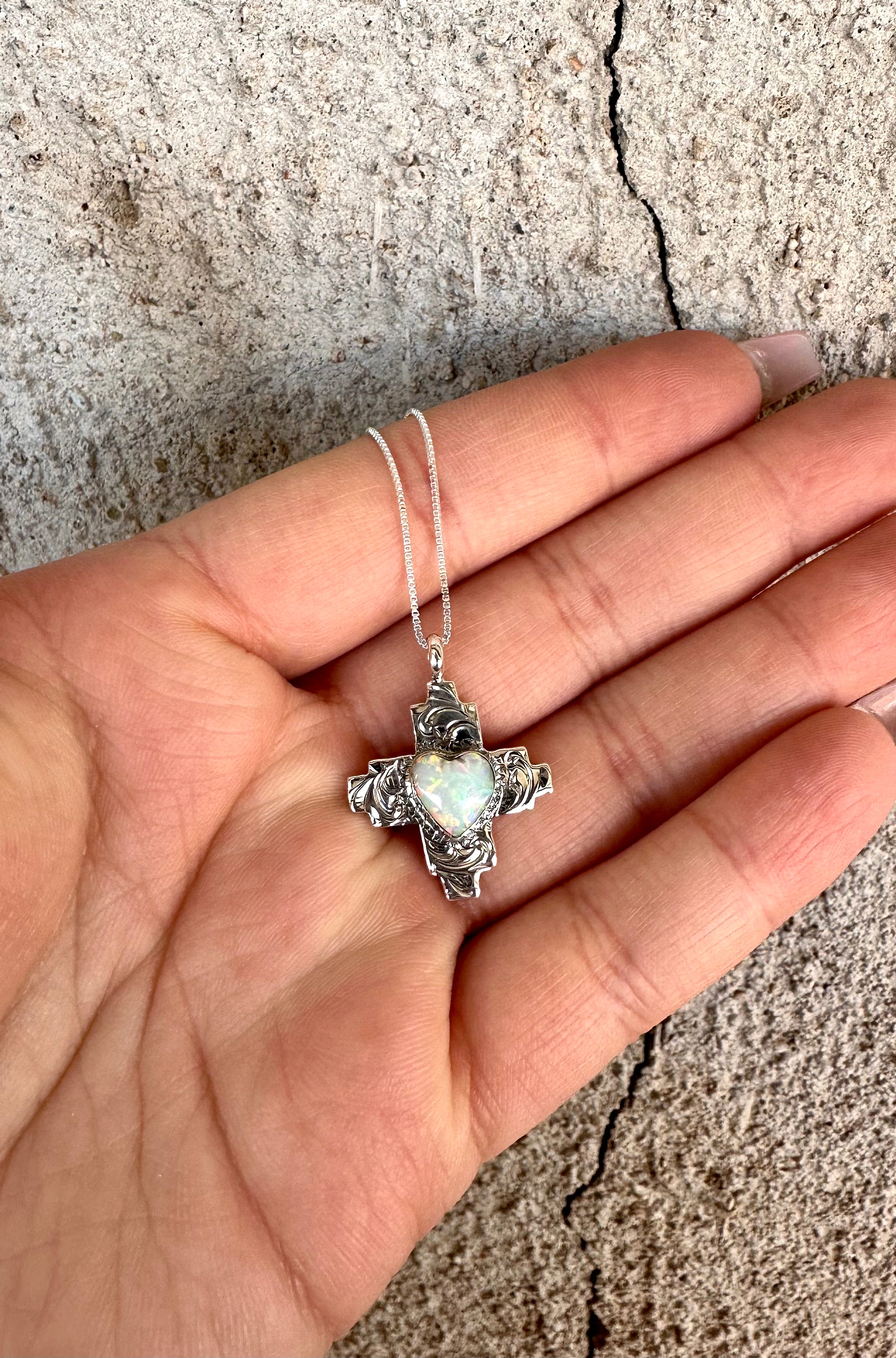 Engraved Heart Zia Necklace
