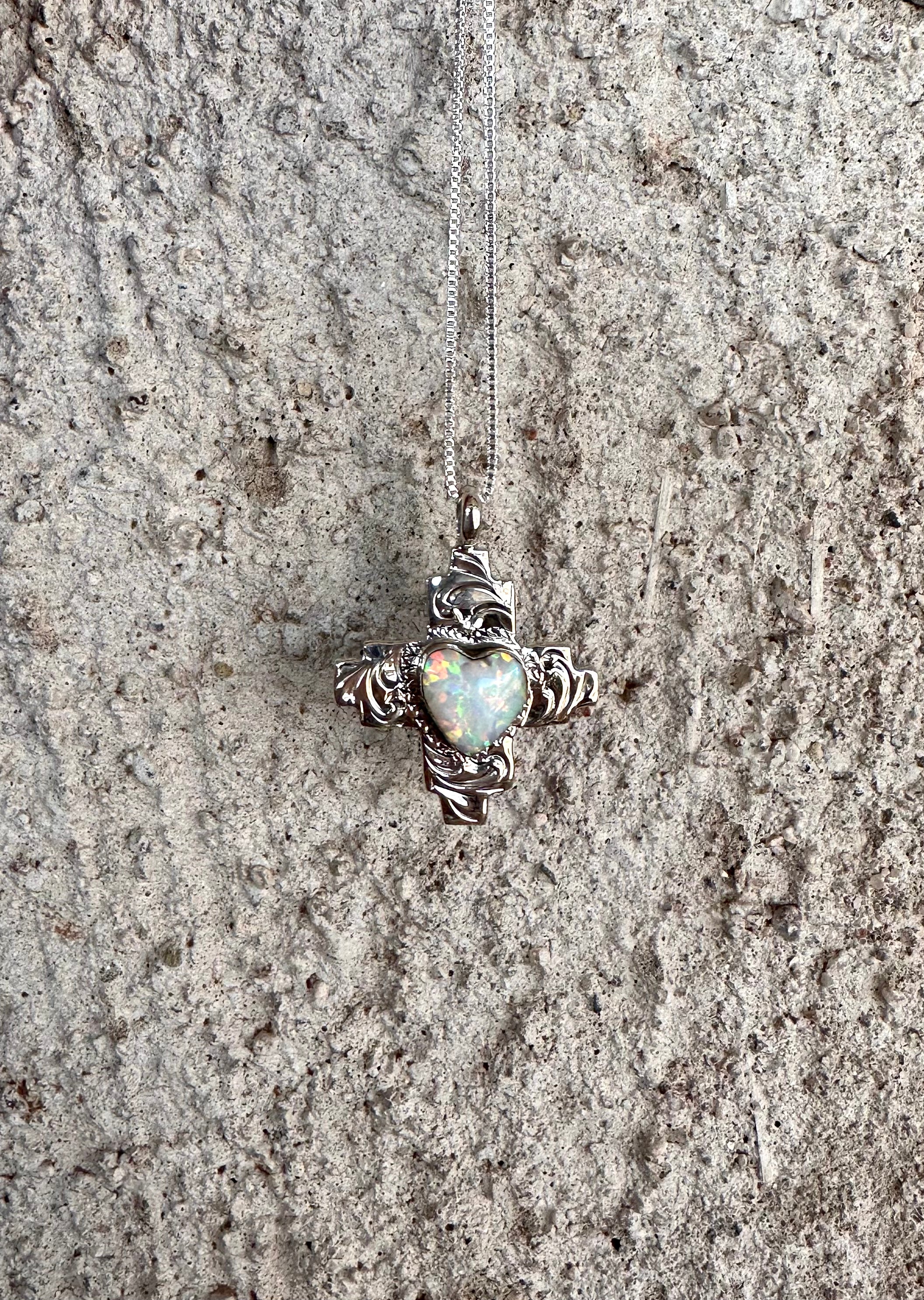 Engraved Heart Zia Necklace
