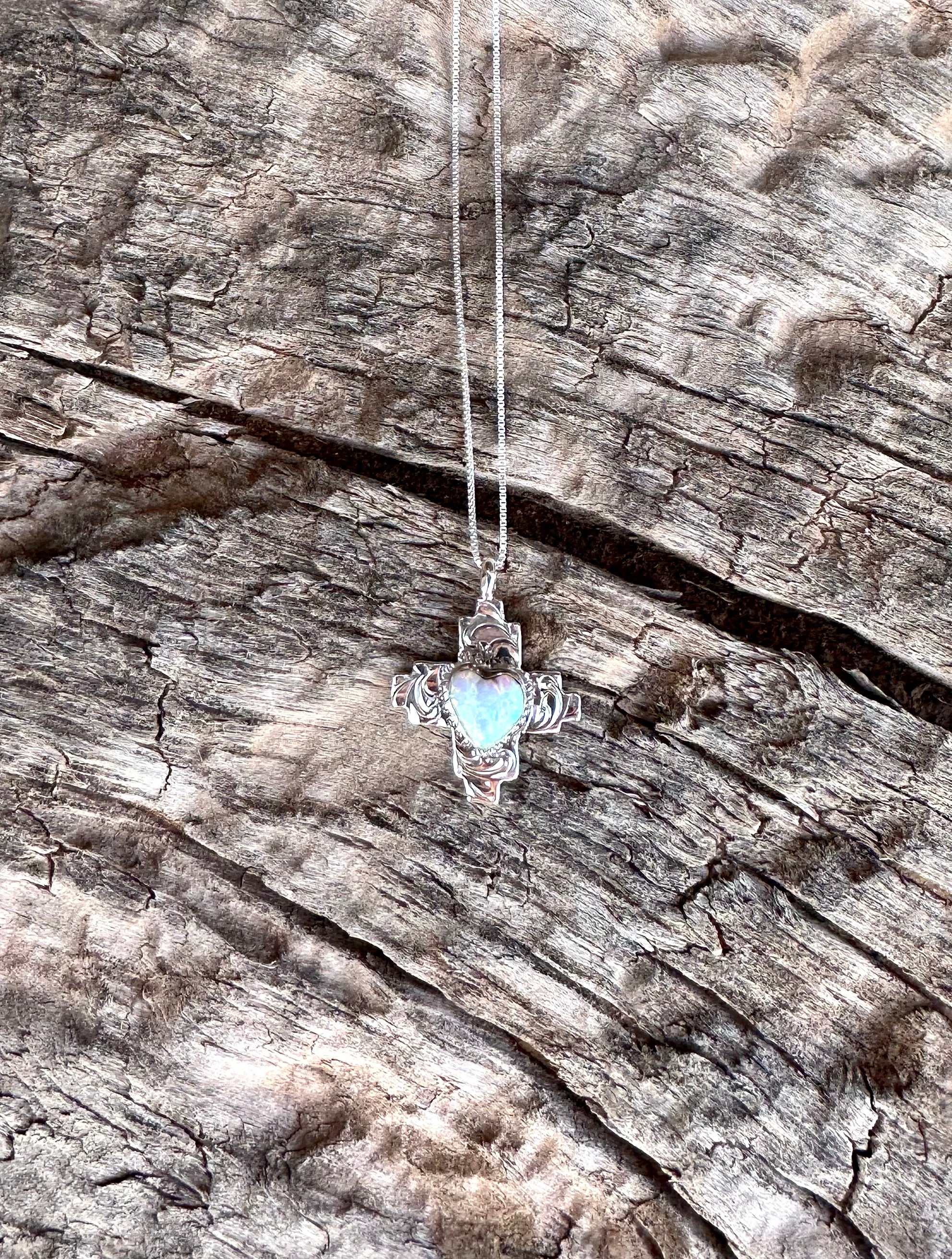 Engraved Heart Zia Necklace
