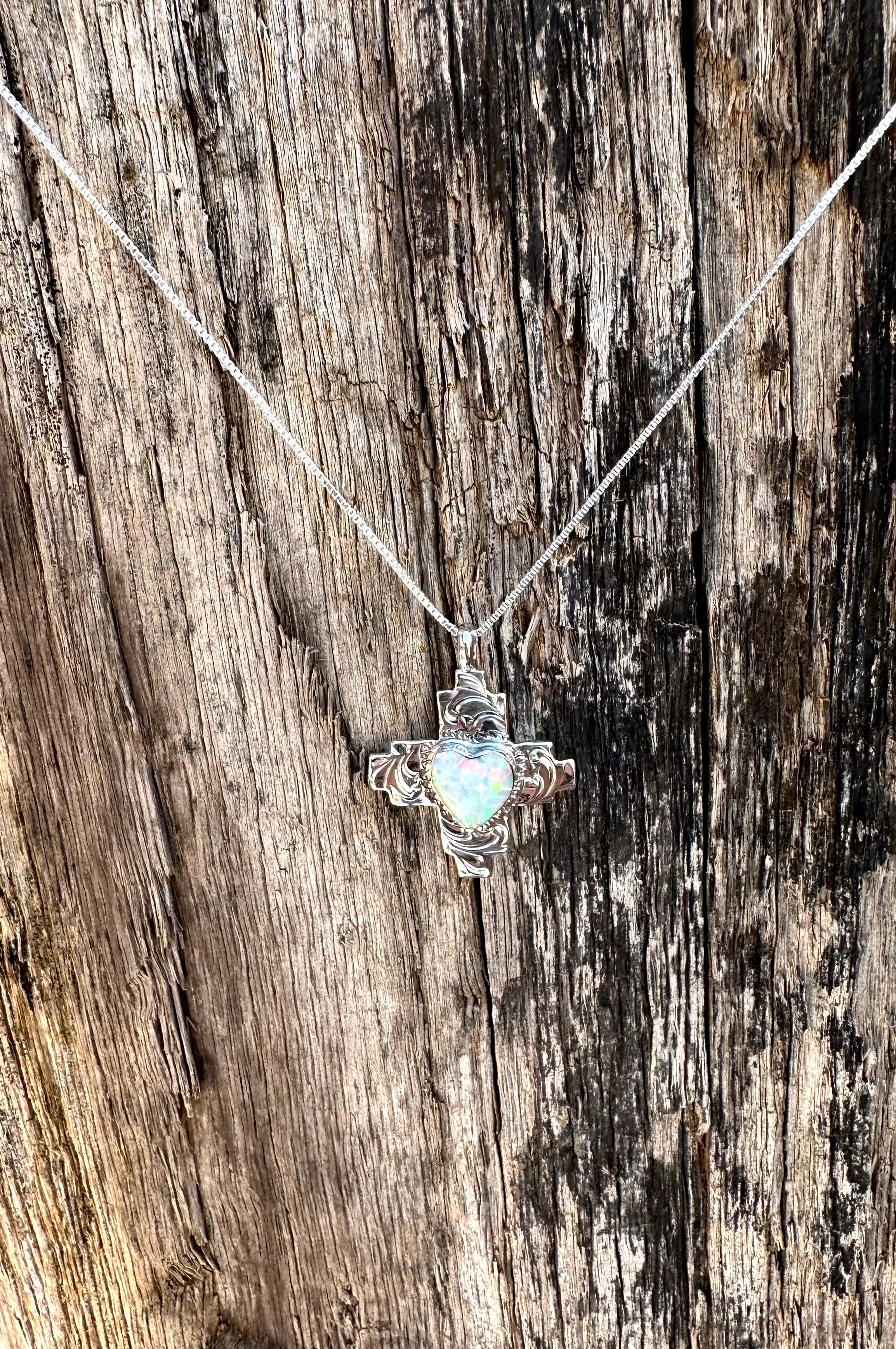 Engraved Heart Zia Necklace