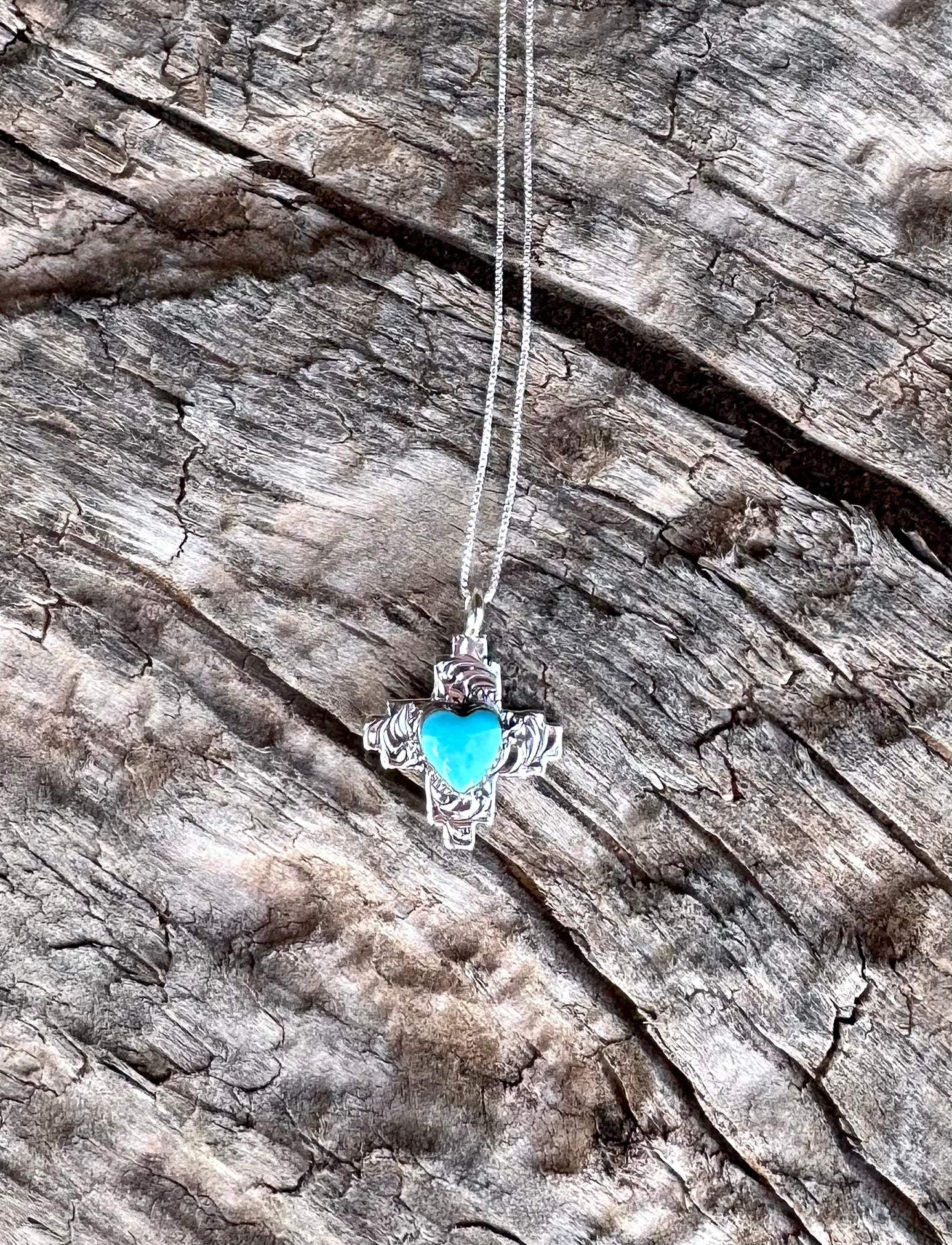 Engraved Heart Zia Necklace