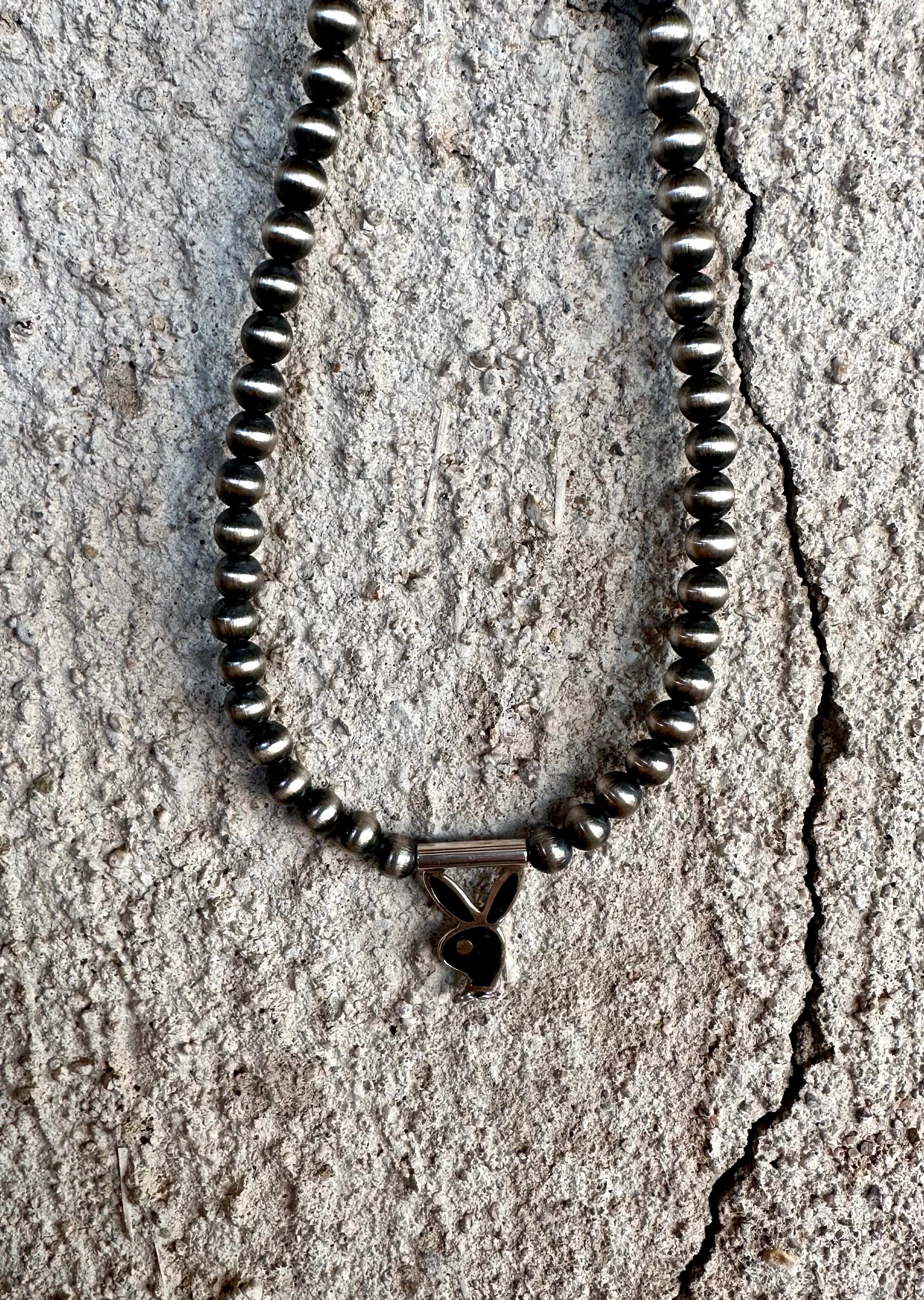 Buckle Bunny Pearl Necklace