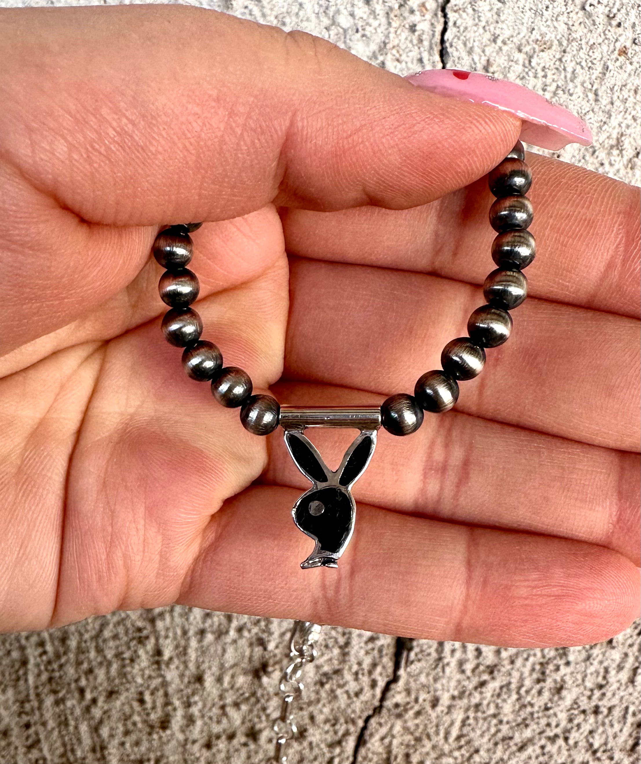 Buckle Bunny Pearl Necklace