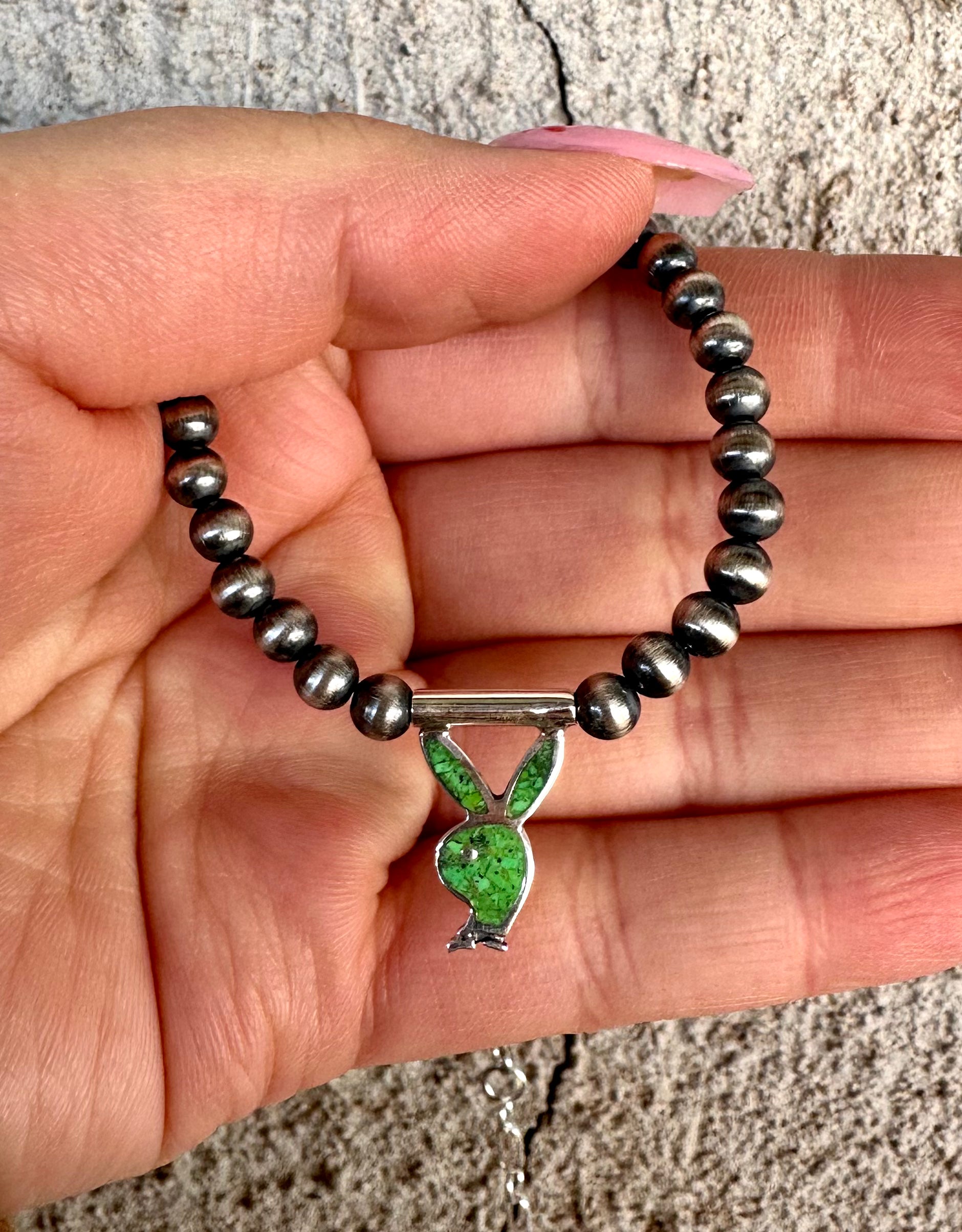 Buckle Bunny Pearl Necklace